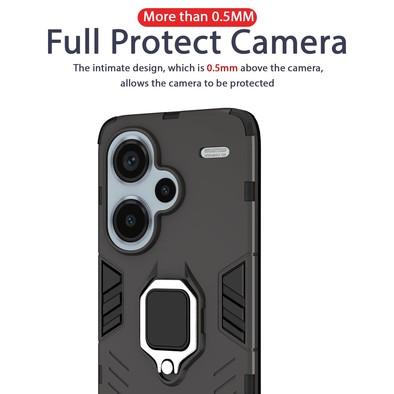 Redmi Note 13 Pro Plus 5G back cover in black by Pikkme – photo 7