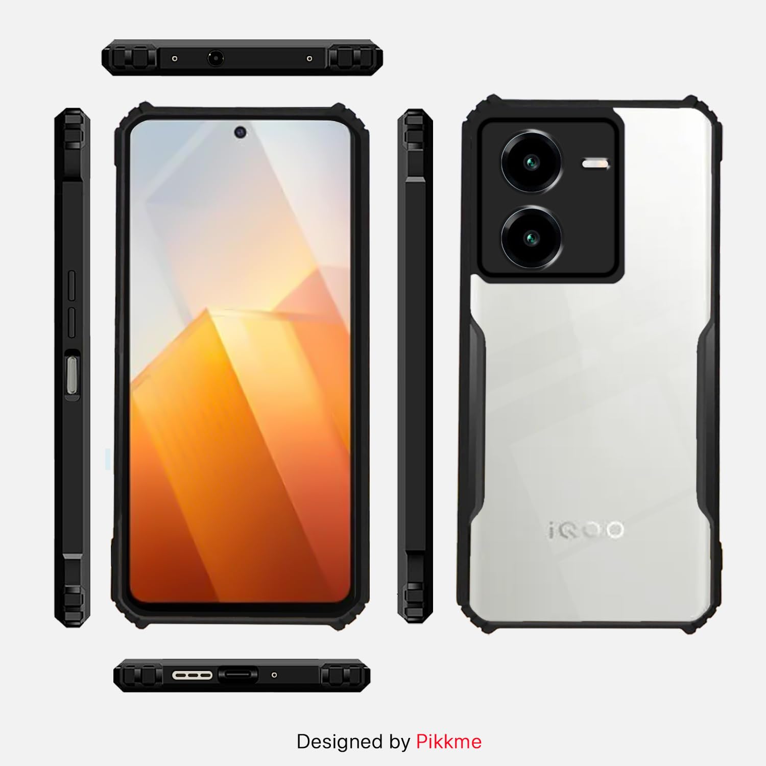 Pikkme iQOO Z8 5G black mobile back cover – photo 3