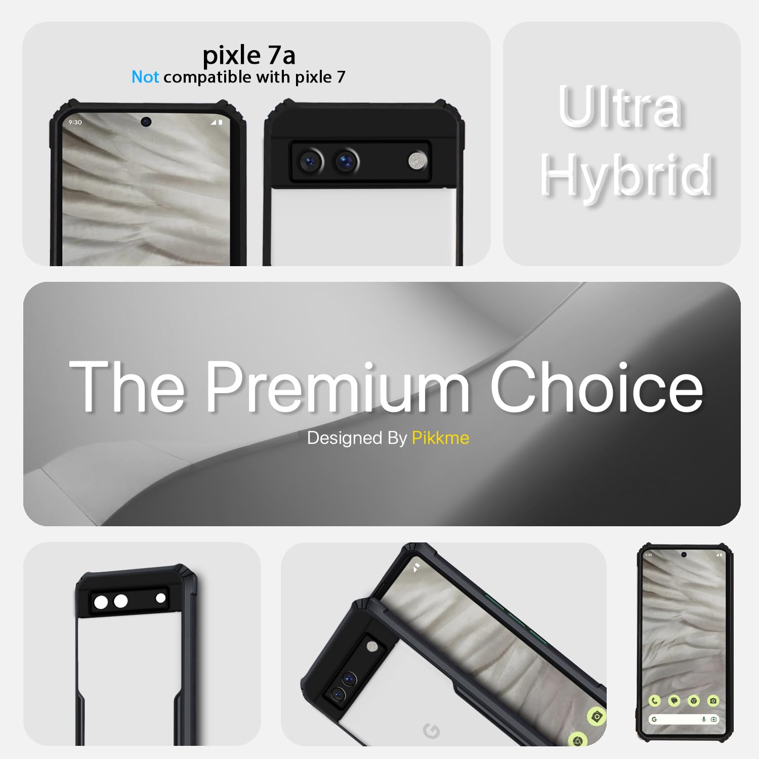Pikkme Google Pixel 7A Eagle Back Cover (Black)