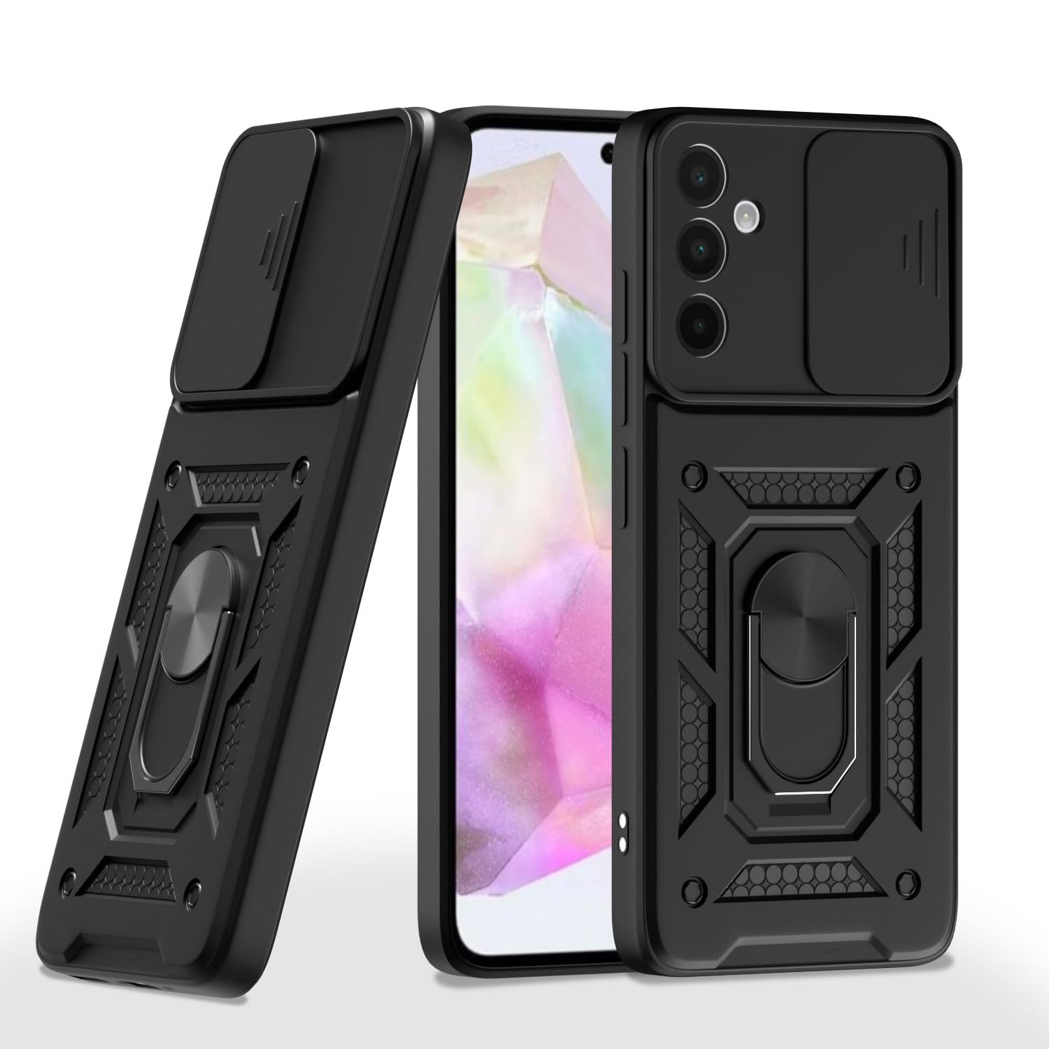 Pikkme black mobile back cover for Samsung A56 5G