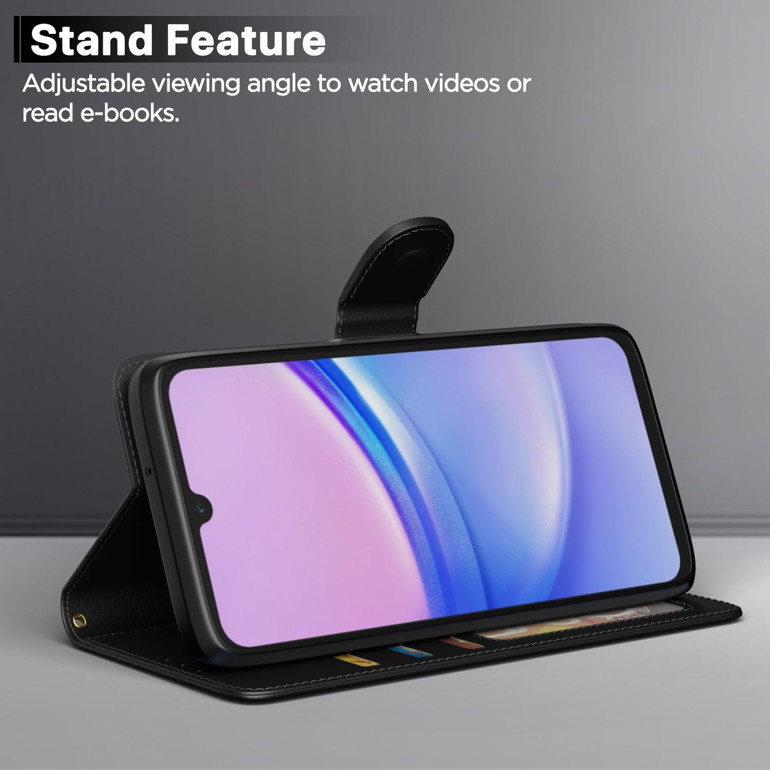 Black wallet flip cover for Samsung A35 5G – Pikkme – photo 3