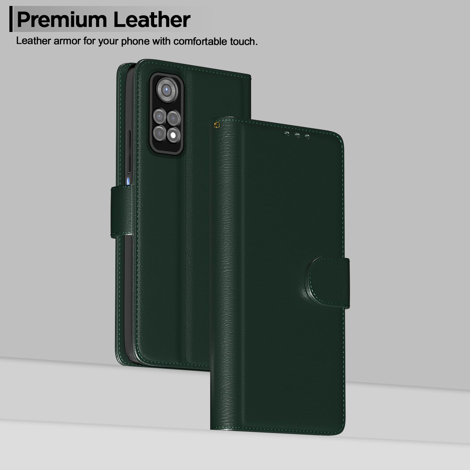 Pikkme Mi Redmi Note 11 / Note 11S Vintage Flip Cover (Green)