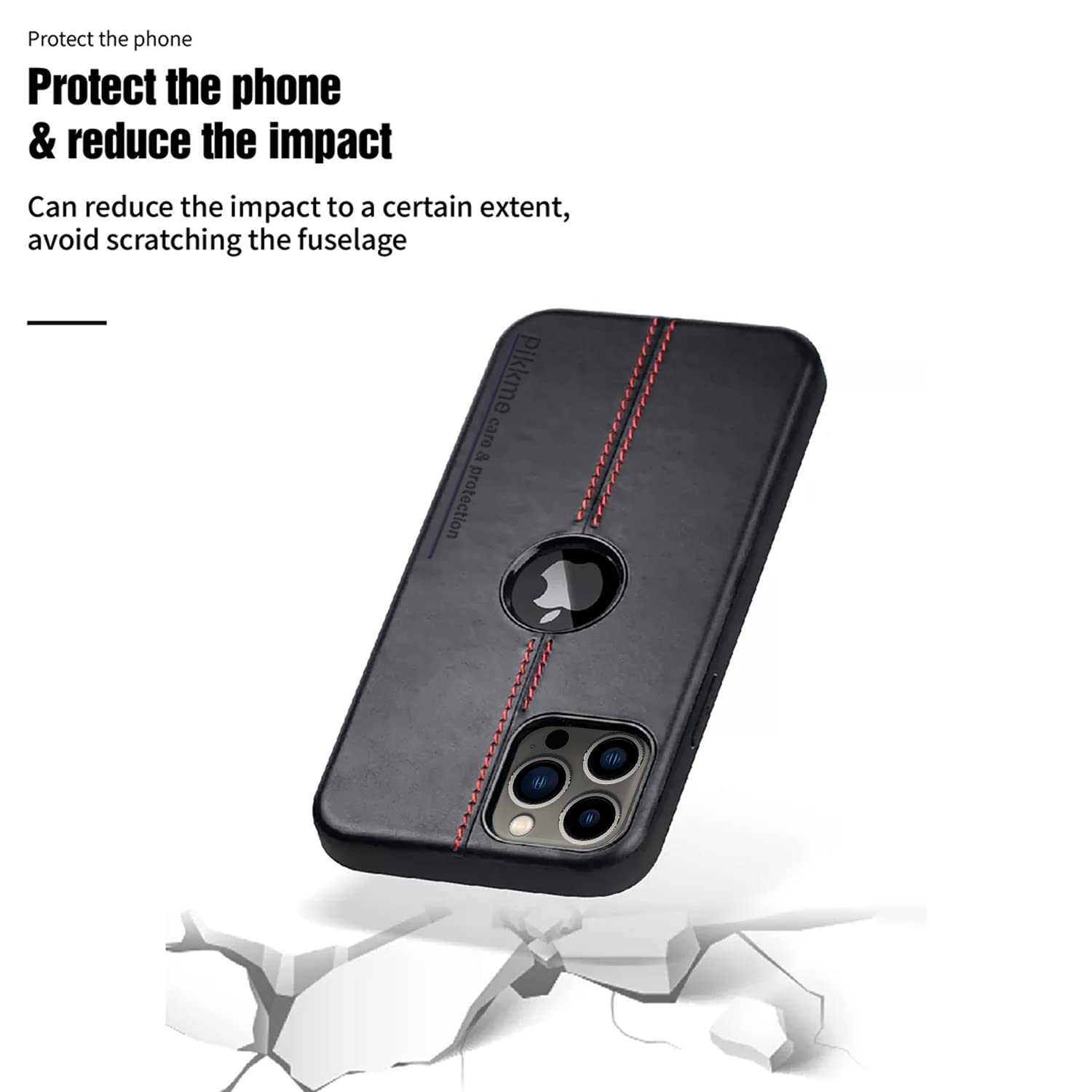 Pikkme iPhone 13 Pro Leather black mobile back cover – photo 4