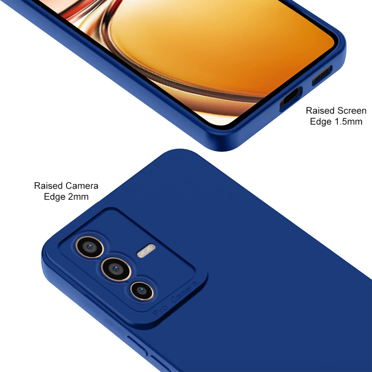 Pikkme blue Matte back cover for Vivo V23 5G – photo 2