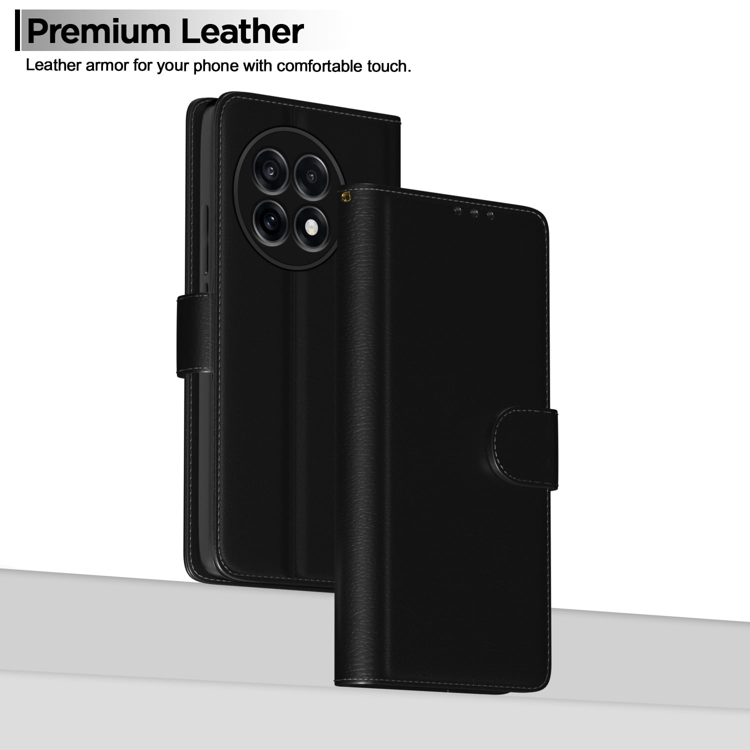 Pikkme black Wallet mobile flip cover for OnePlus 13R 5G – photo 2