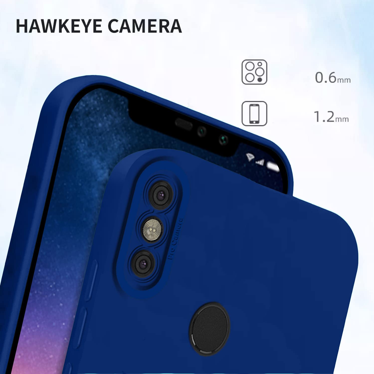 Pikkme Mi Redmi Note 6 Pro Liquid Silicone Back Cover | Blue