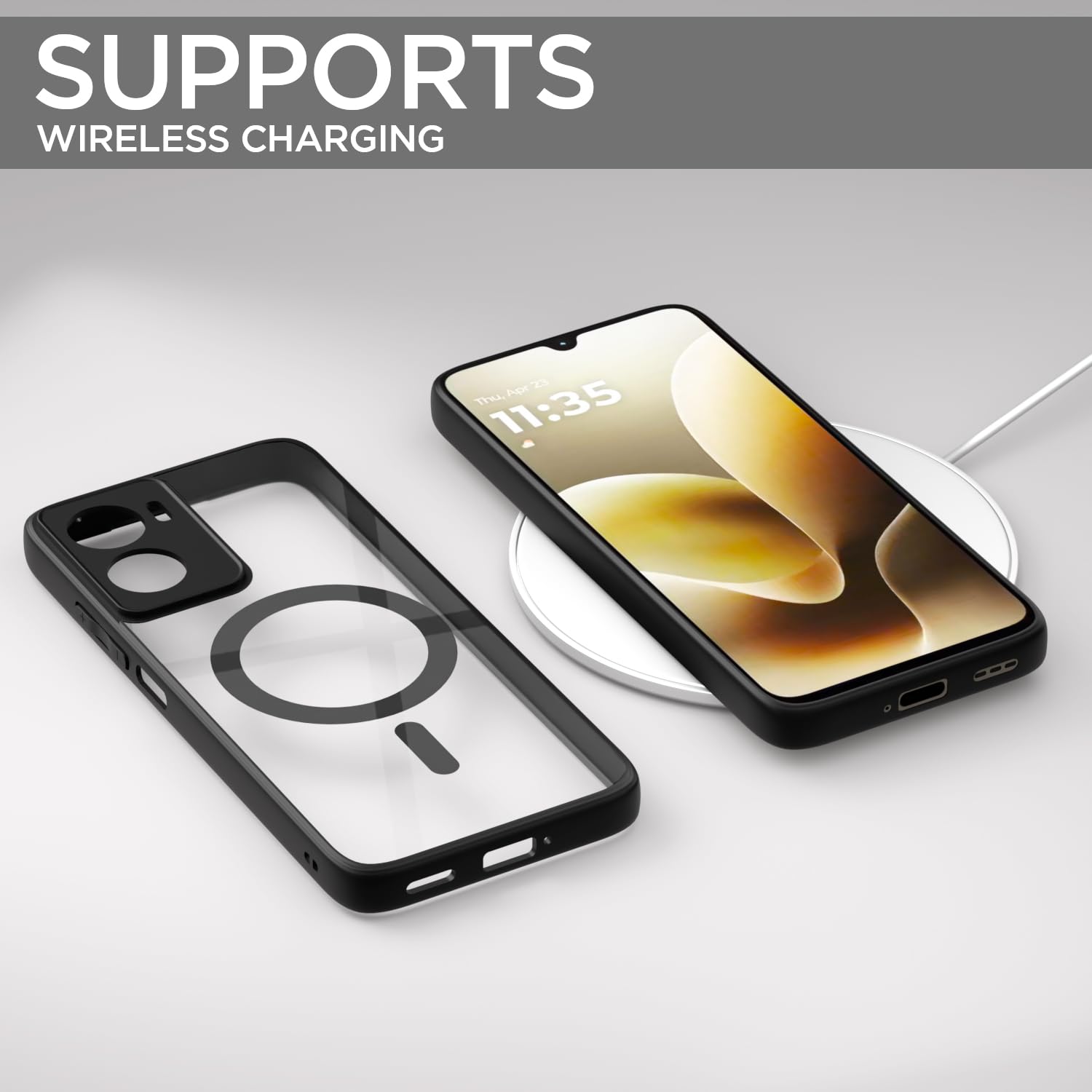 Moto G06 Power mobile back cover in black mag-safe by Pikkme – photo 7