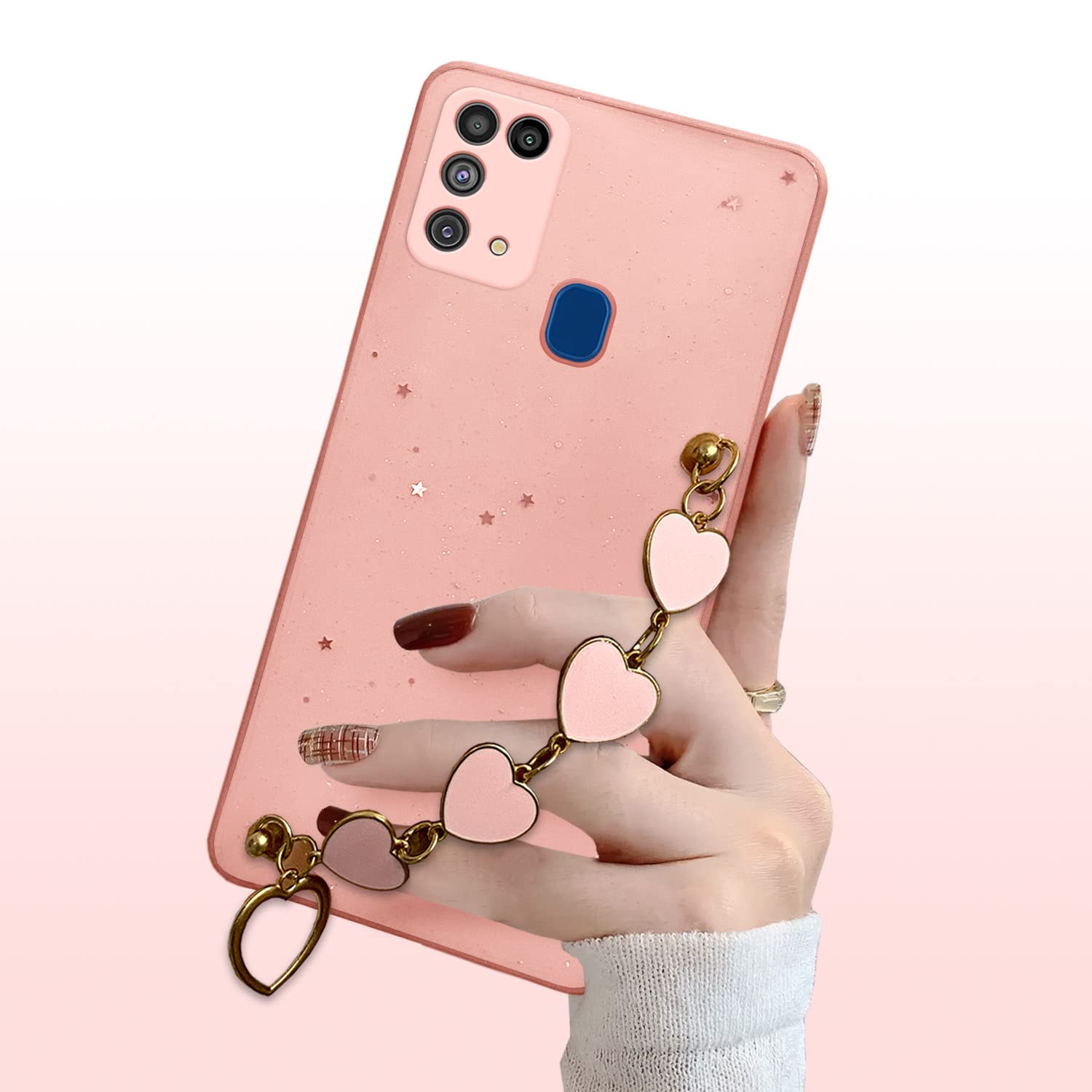 Pikkme Samsung Galaxy M31 / M31 Prime / F41 Chain Back Cover (Pink)