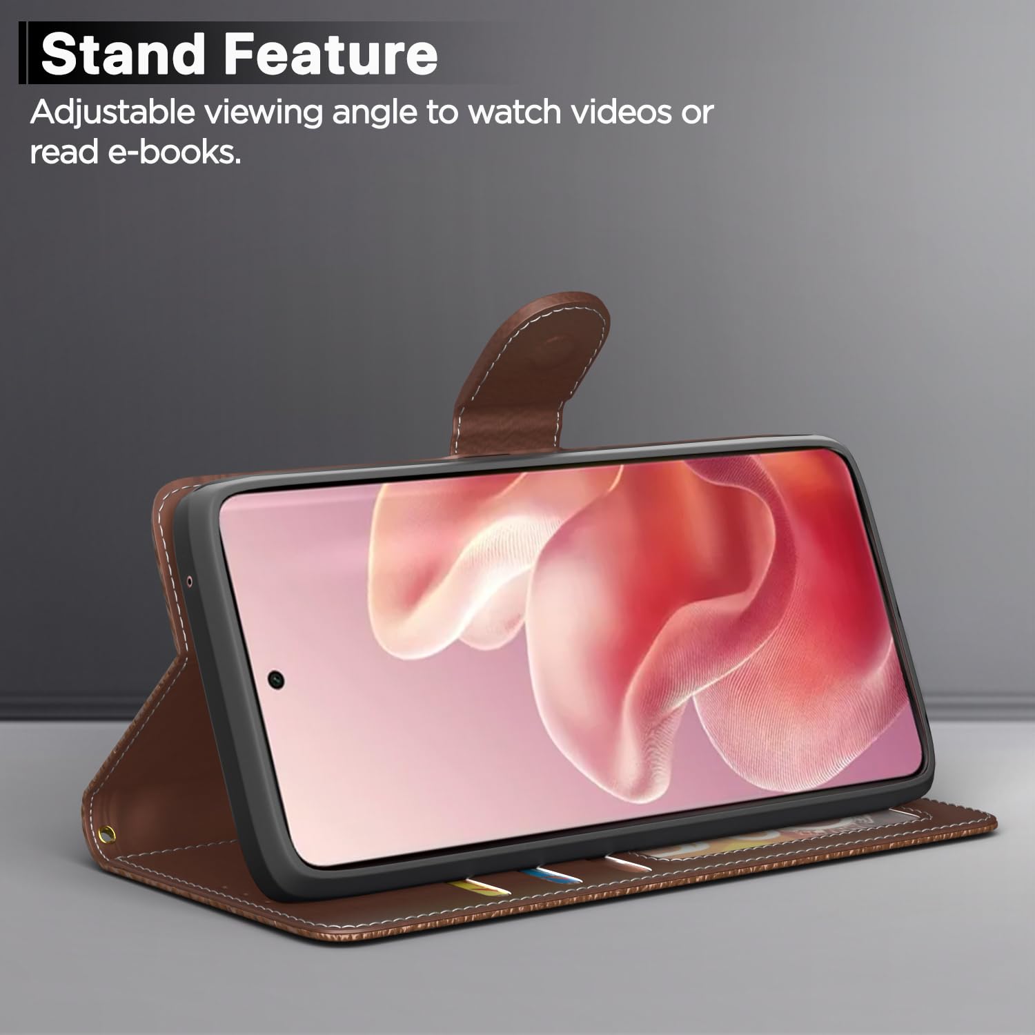 Pikkme Motorola Moto Edge 60 5G / Motorola Moto Edge 60 Fusion 5G Contrast Flip Cover (Tan)