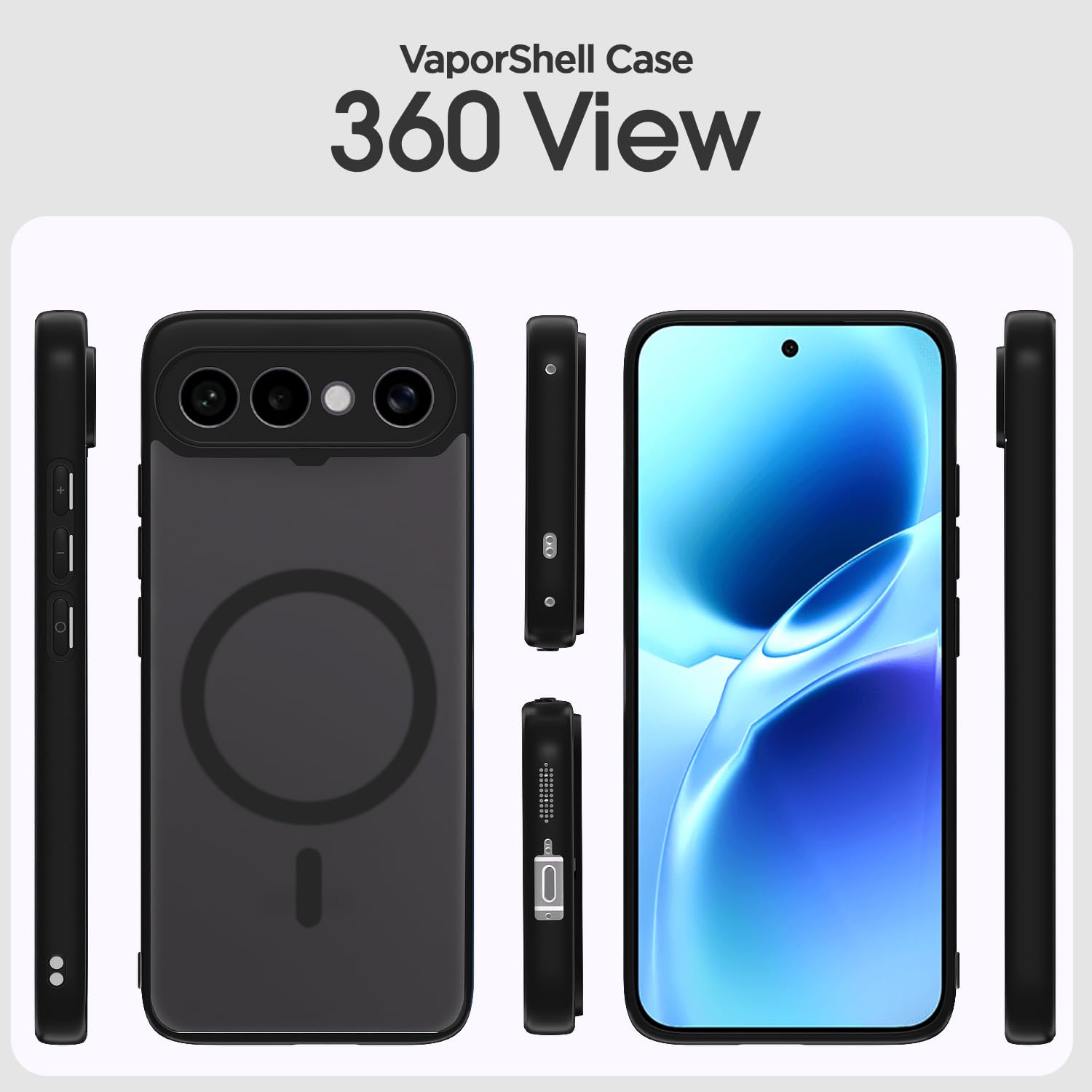 Pikkme black smoke mag-safe mobile cover for Vivo X300 FE 5G – photo 2