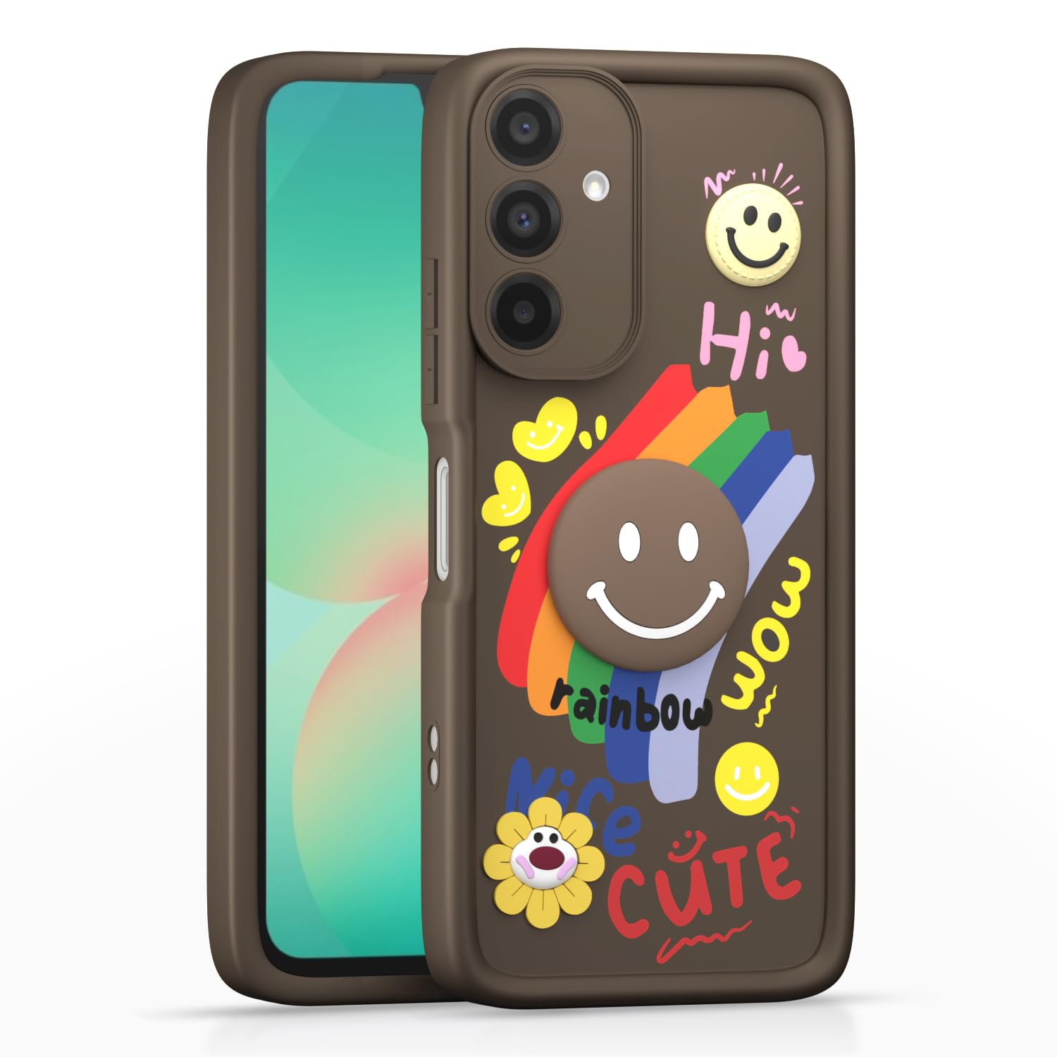 Pikkme brown Soft Silicone mobile back cover for Samsung A26 5G