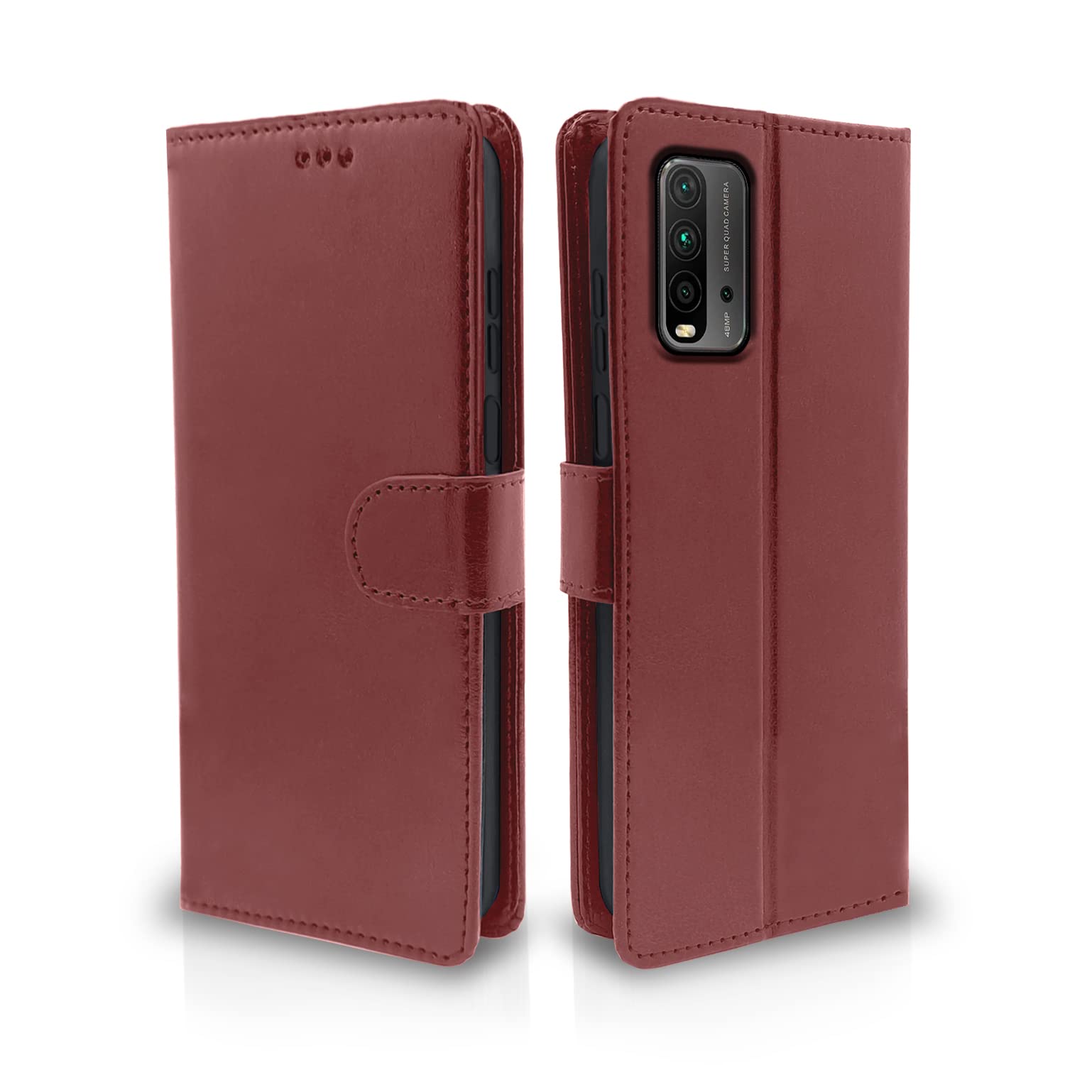 Redmi 9 Power Brown Vintage Flip Cover