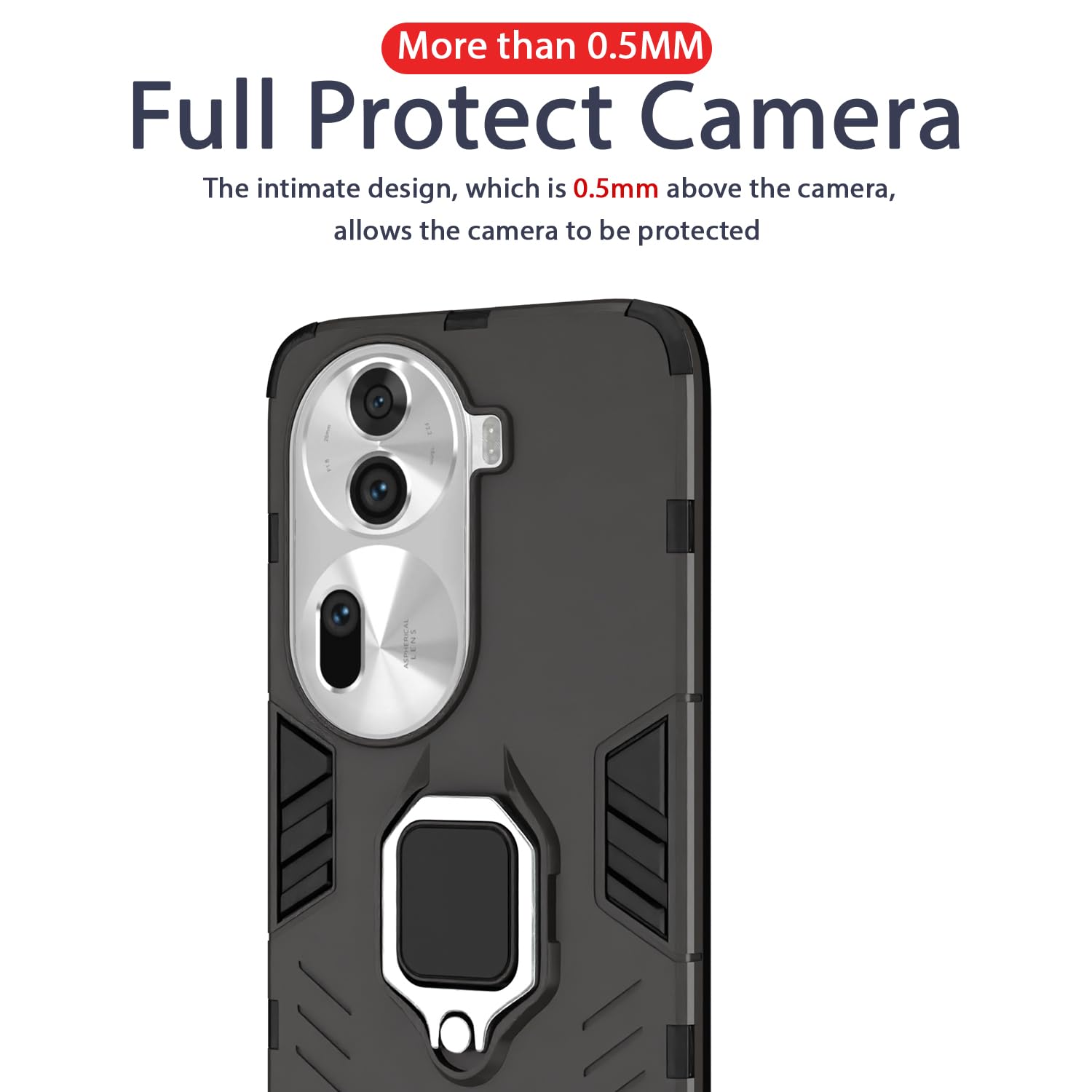 Oppo Reno 11 Pro 5G back cover in black by Pikkme – photo 7