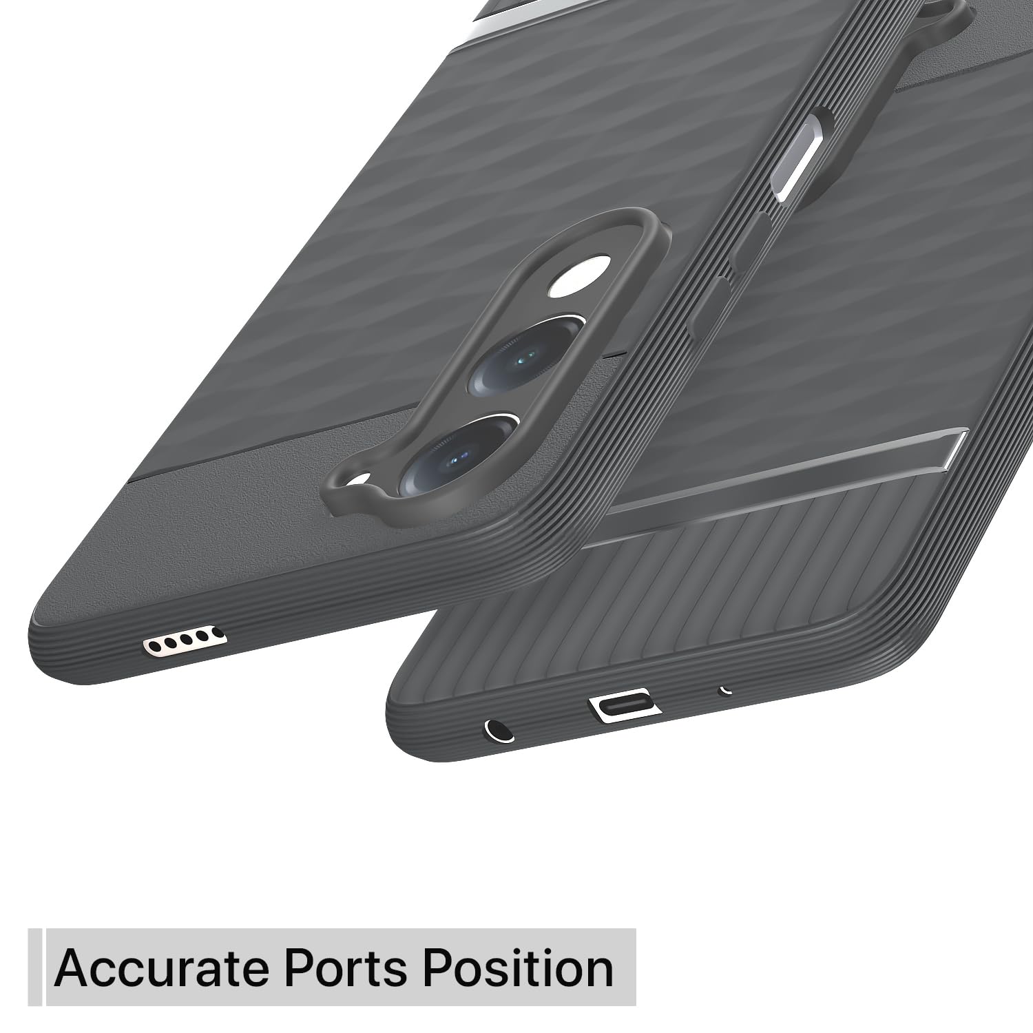 Pikkme grey Silicone mobile cover for iQOO Z10 Lite 5G/Vivo T4 Lite 5G/Y19 5G/Y19e/Y04 4G/Y29s 5G – photo 4