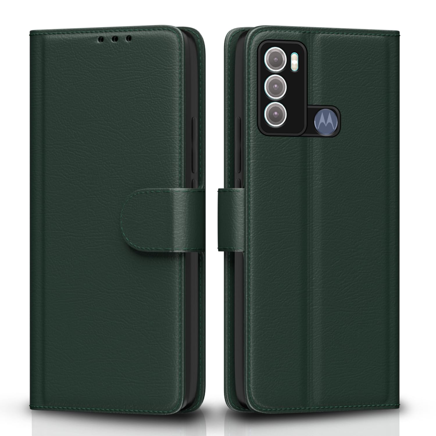 Pikkme Motorola Moto G60 / G40 Fusion Vintage Flip Cover (Green)