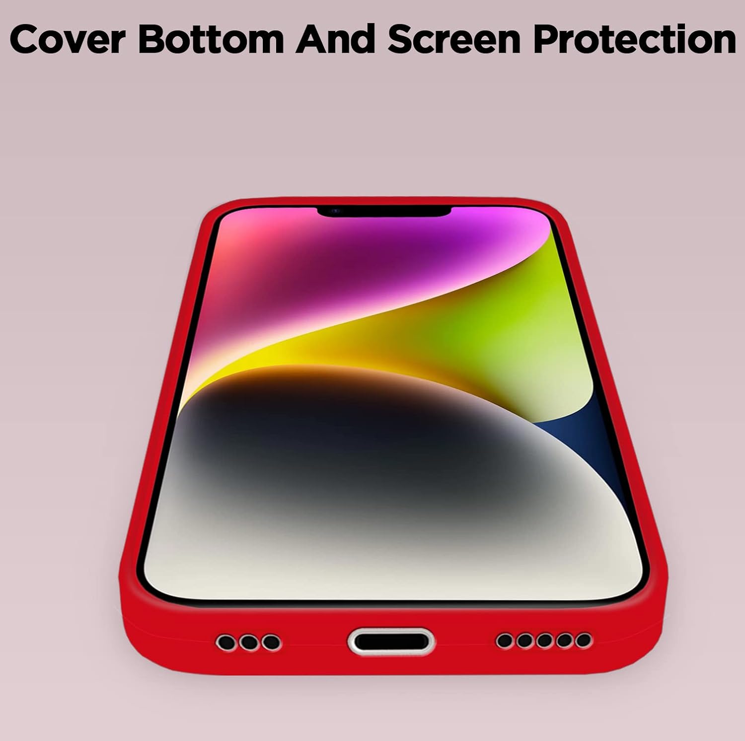 Pikkme iPhone 14 Super Soft Silicone Back Cover (Red)
