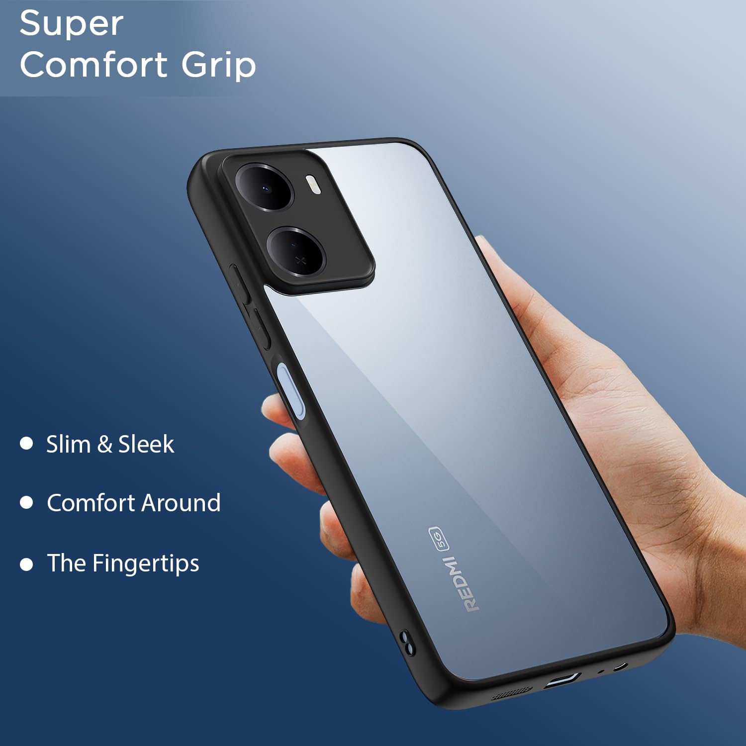 Black Hybrid phone cover for Redmi 15A 5G – Pikkme – photo 6