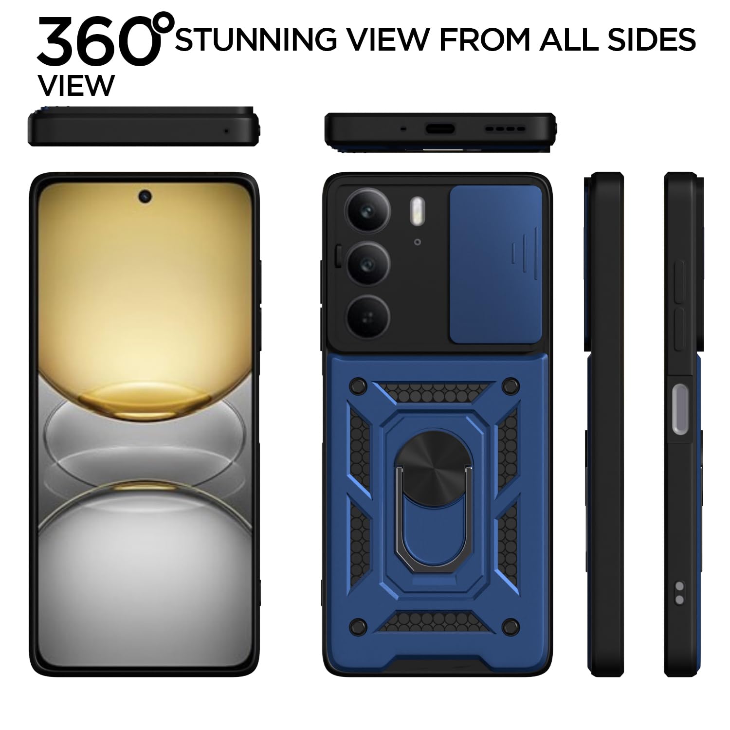 Pikkme Realme C75 D10 Camera Shield blue back cover – photo 5