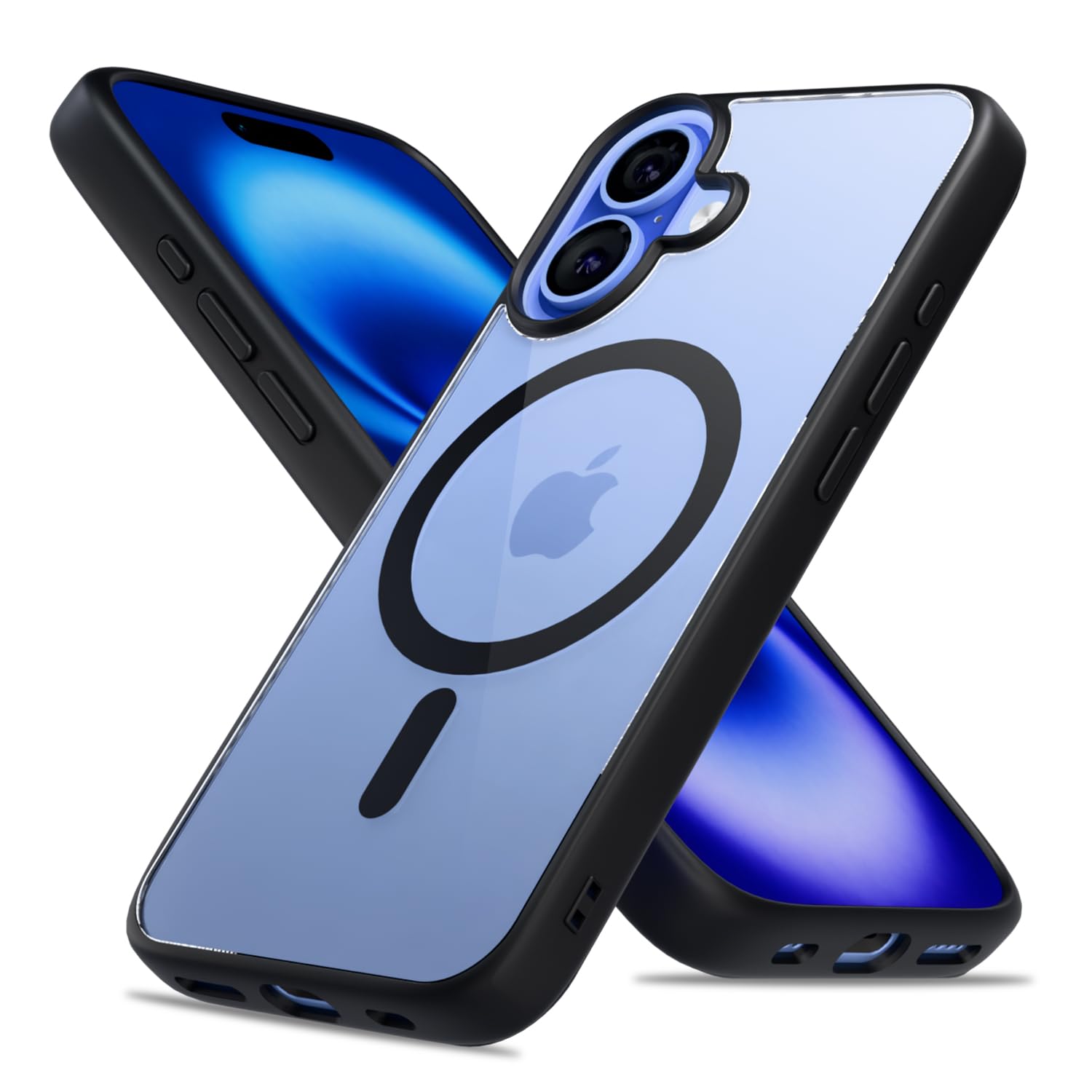 Pikkme black Carbon mobile cover for iPhone 16
