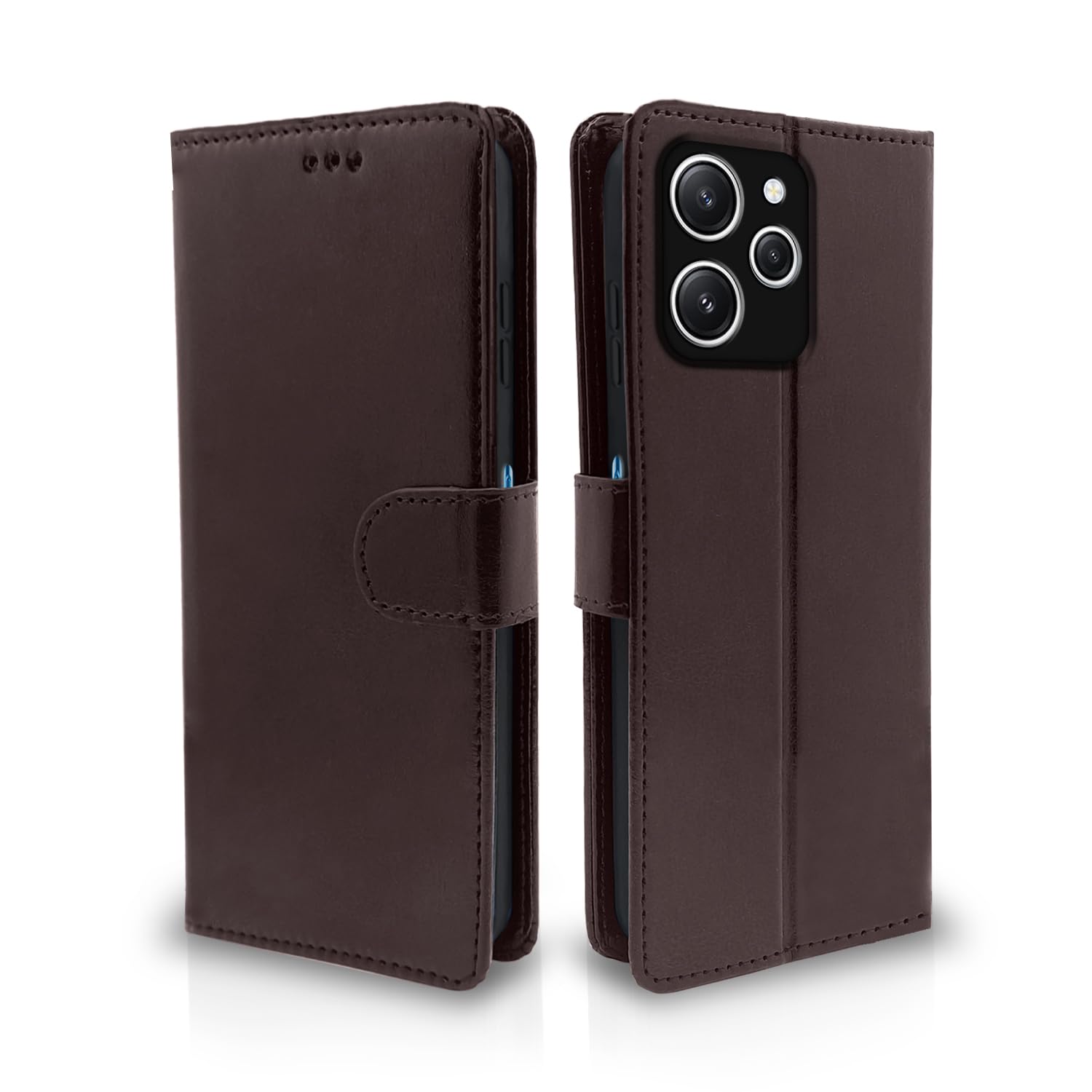 Redmi 12 4G Wallet flip case in coffee by Pikkme