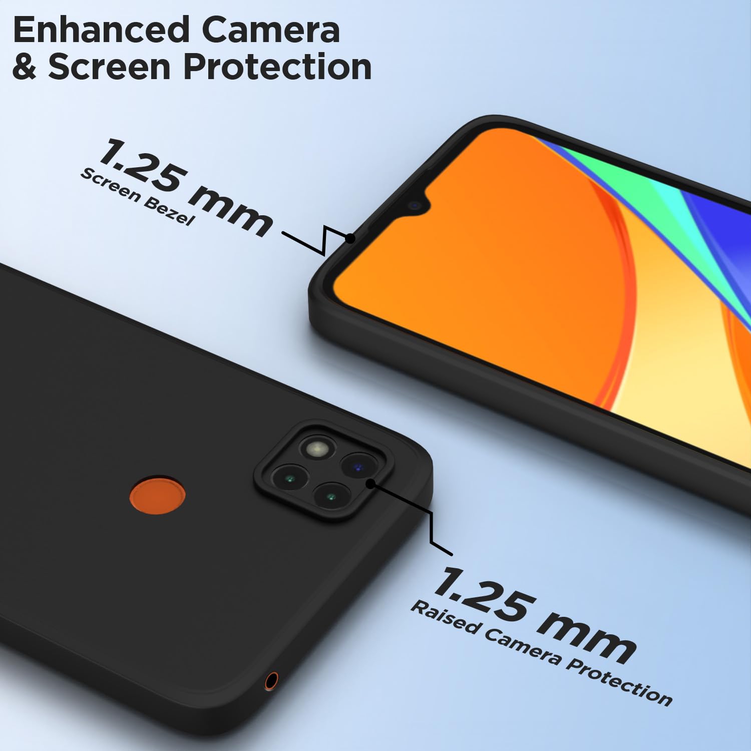 Pikkme Mi Redmi 10A / Redmi 9 / Redmi 9C / 9 Activ/Poco C31 Liquid Silicone Back Cover | Black