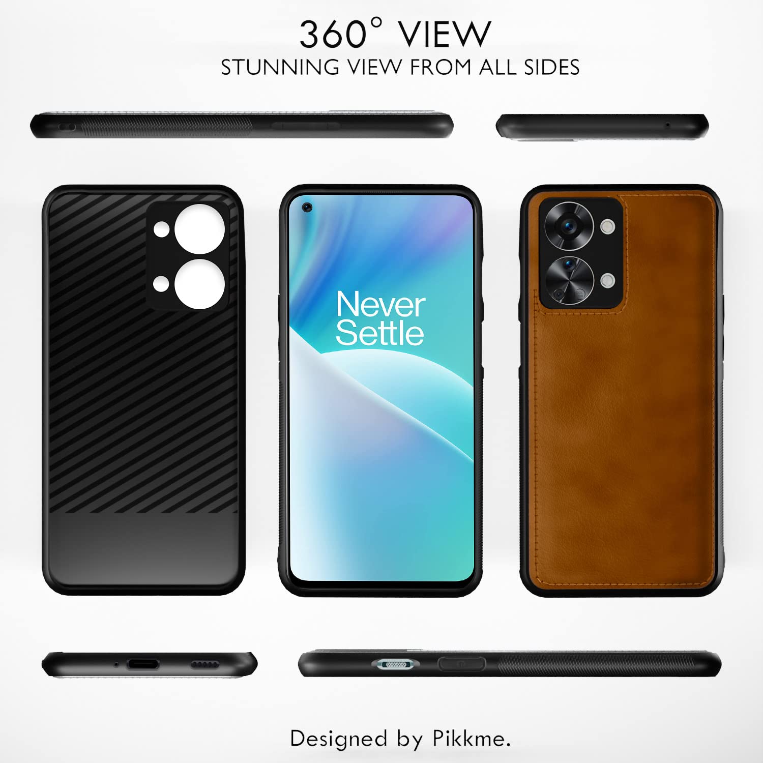 Pikkme OnePlus Nord 2T 5G Leatherback Back Case | Brown