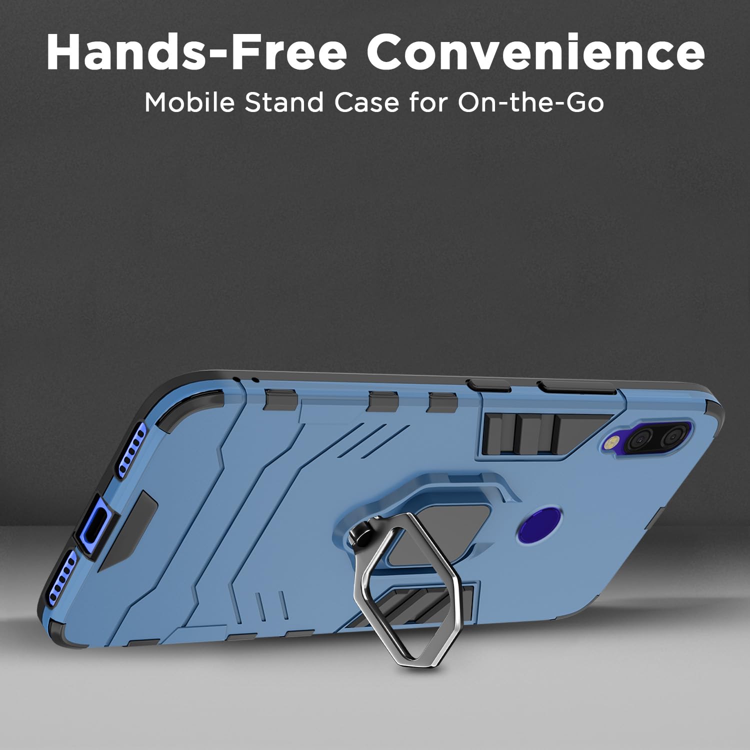 Pikkme Redmi Note 7 / Note 7 Pro/Note 7s D5 Tough Armor Back Cover | Blue