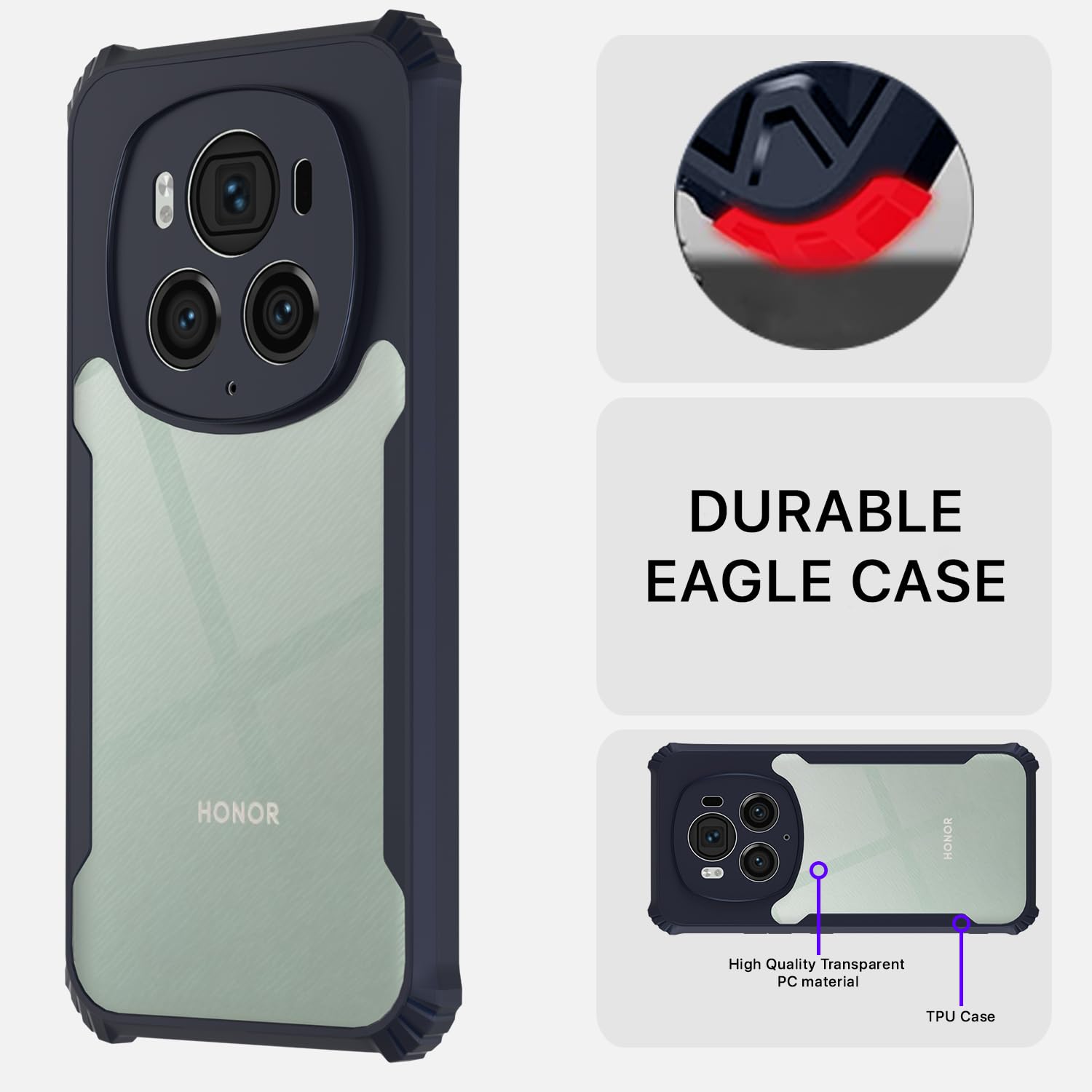 Pikkme blue Clear back cover for Honor Magic 6 Pro 5G – photo 5