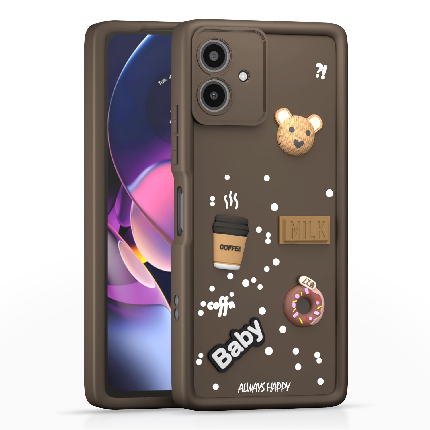 Pikkme motog54 5g Coff Back Cover - Brown