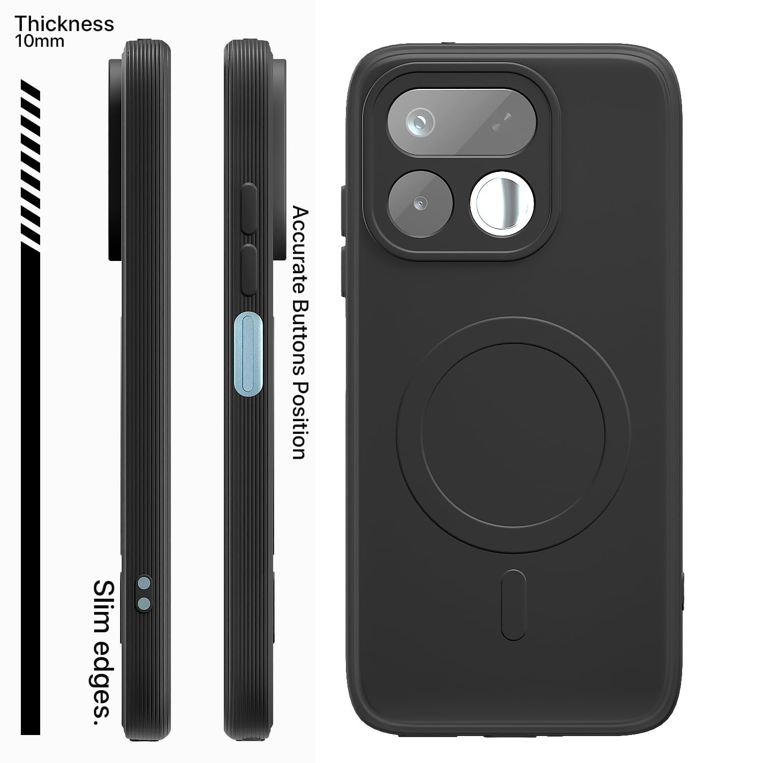 Black phone cover for Realme 16T 5G – Pikkme – photo 3