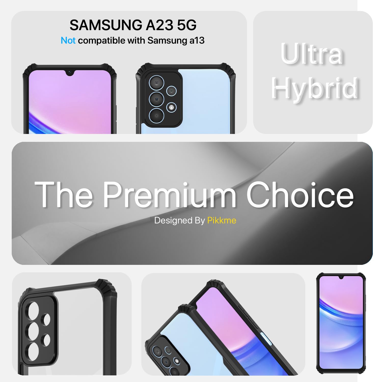 Samsung A23 4G/A23 5G Ultra mobile back cover in black by Pikkme – photo 2