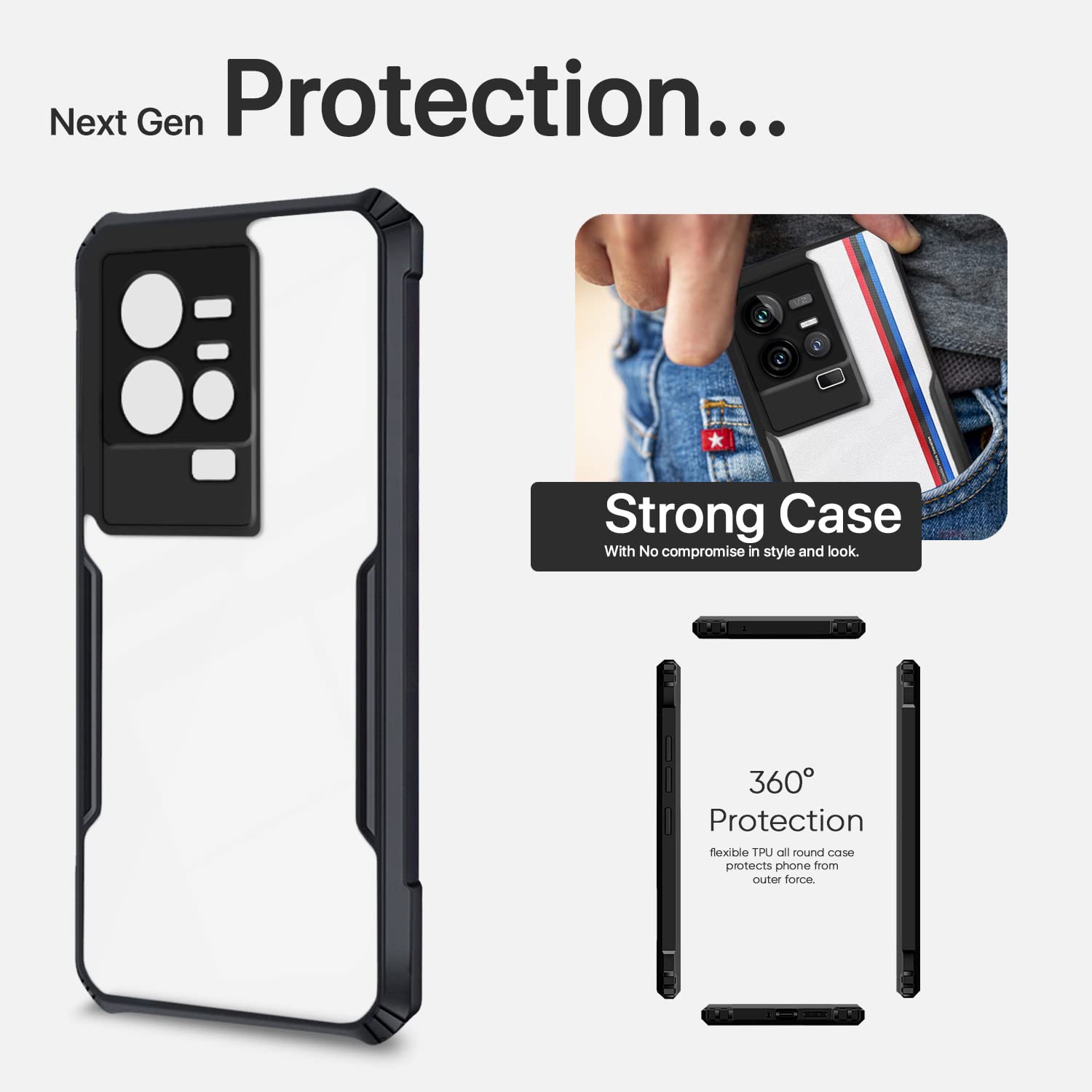 Pikkme iQOO 11 5G Hybrid black mobile cover – photo 6