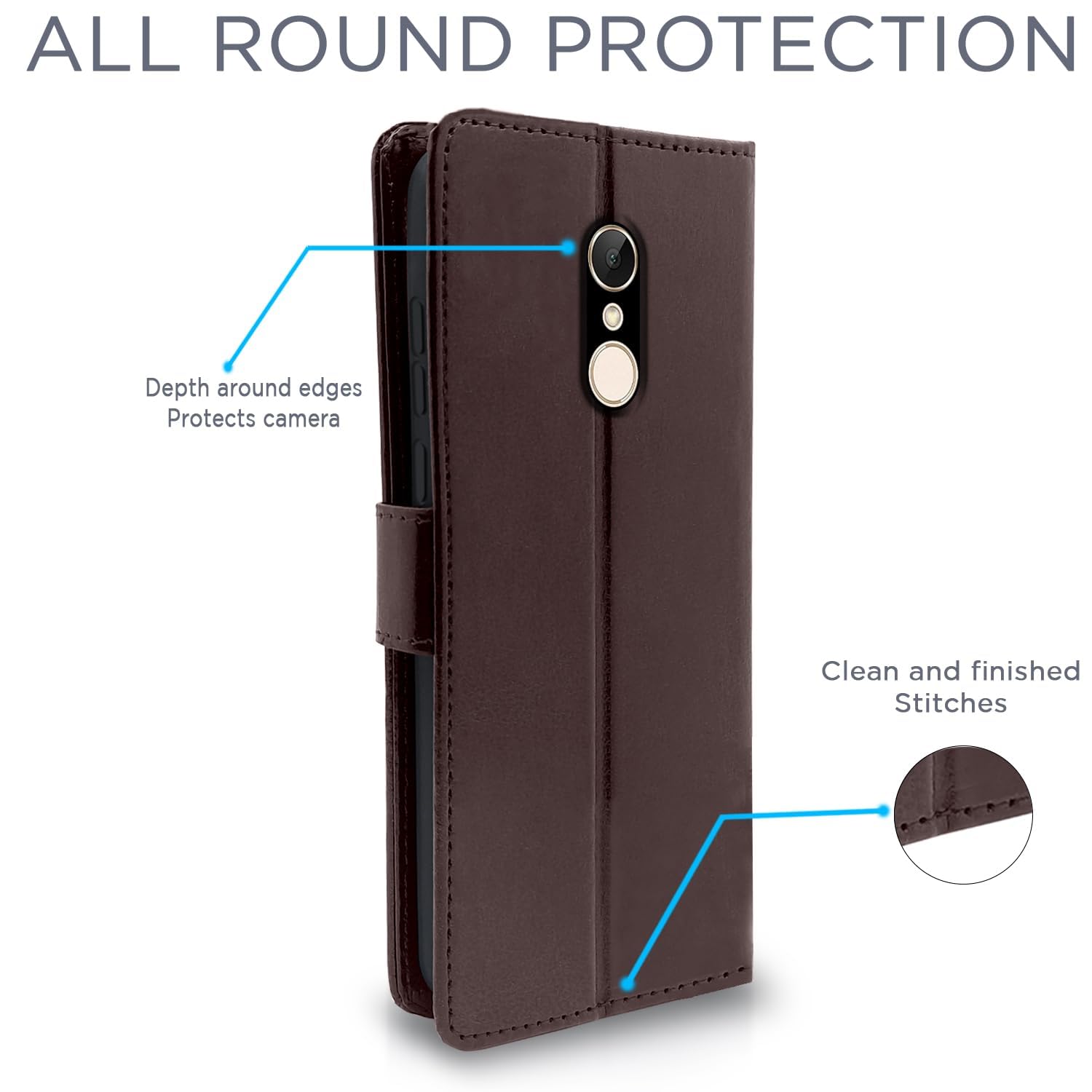 Pikkme coffee Wallet flip cover for Redmi 5 – photo 4