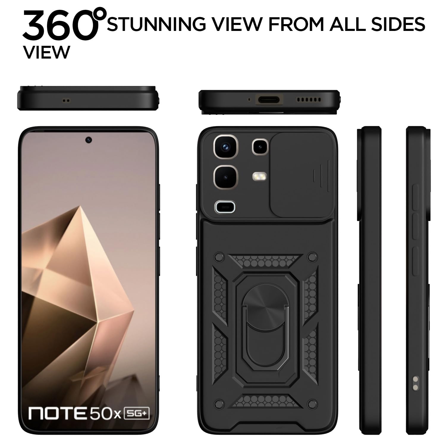 Infinix Note 50x 5G/360 back cover in black by Pikkme – photo 5