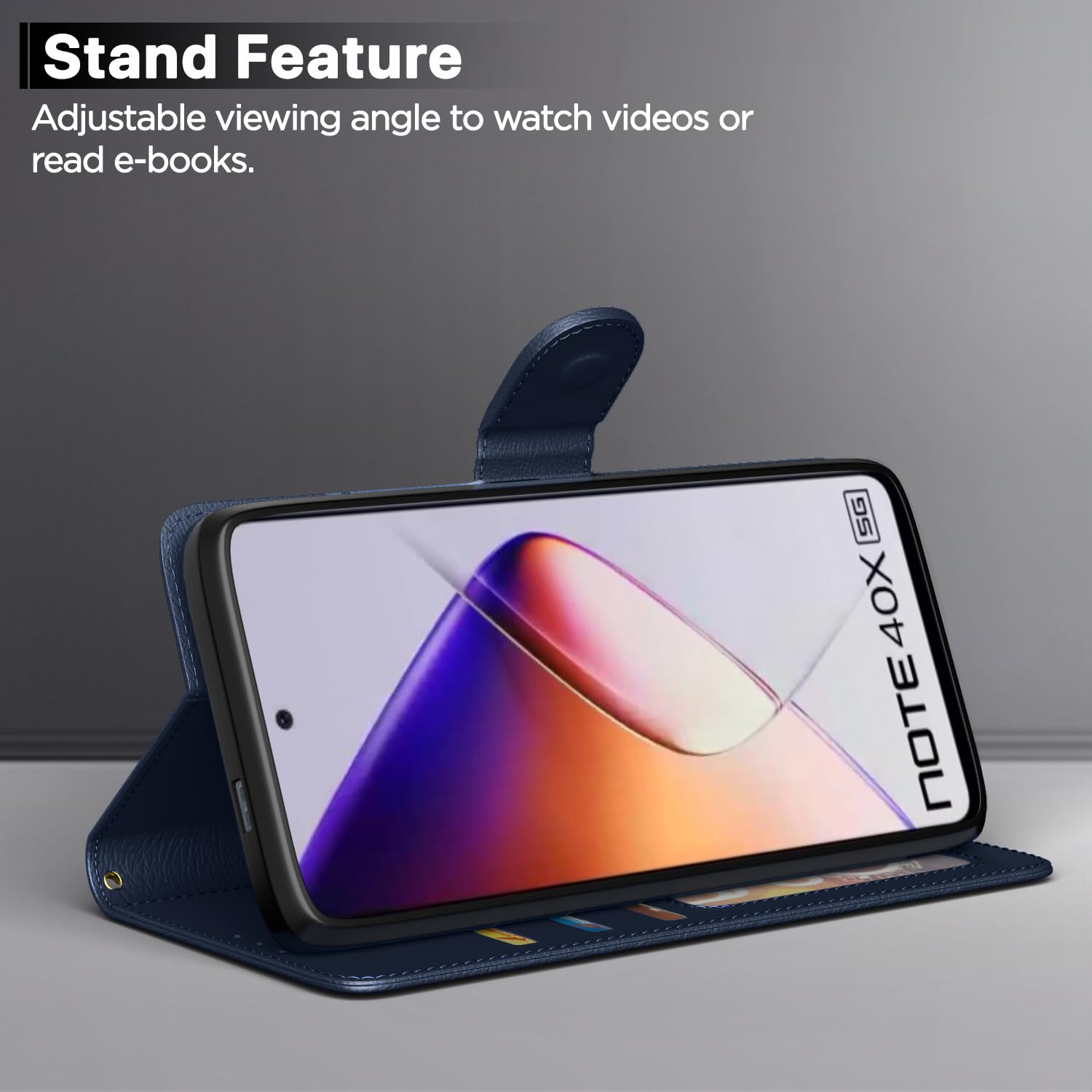 Blue Wallet mobile flip cover for Infinix Note 40X 5G – Pikkme – photo 3
