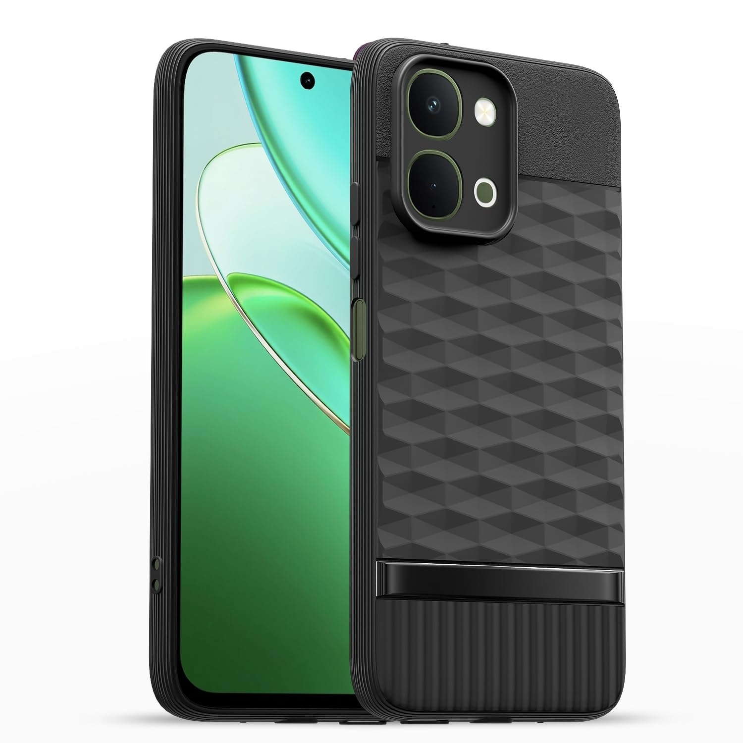 Vivo T5x/Y51 Pro/iQOO Z11x 5G Silicone mobile cover in black by Pikkme