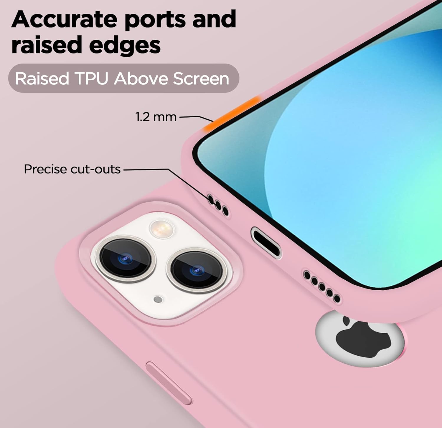 Pikkme iPhone 13 Super Soft Silicone Back Cover (Pink)