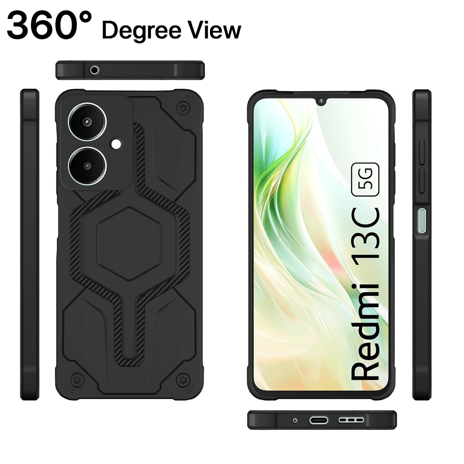 Pikkme Redmi 13C 5G black back cover – photo 2