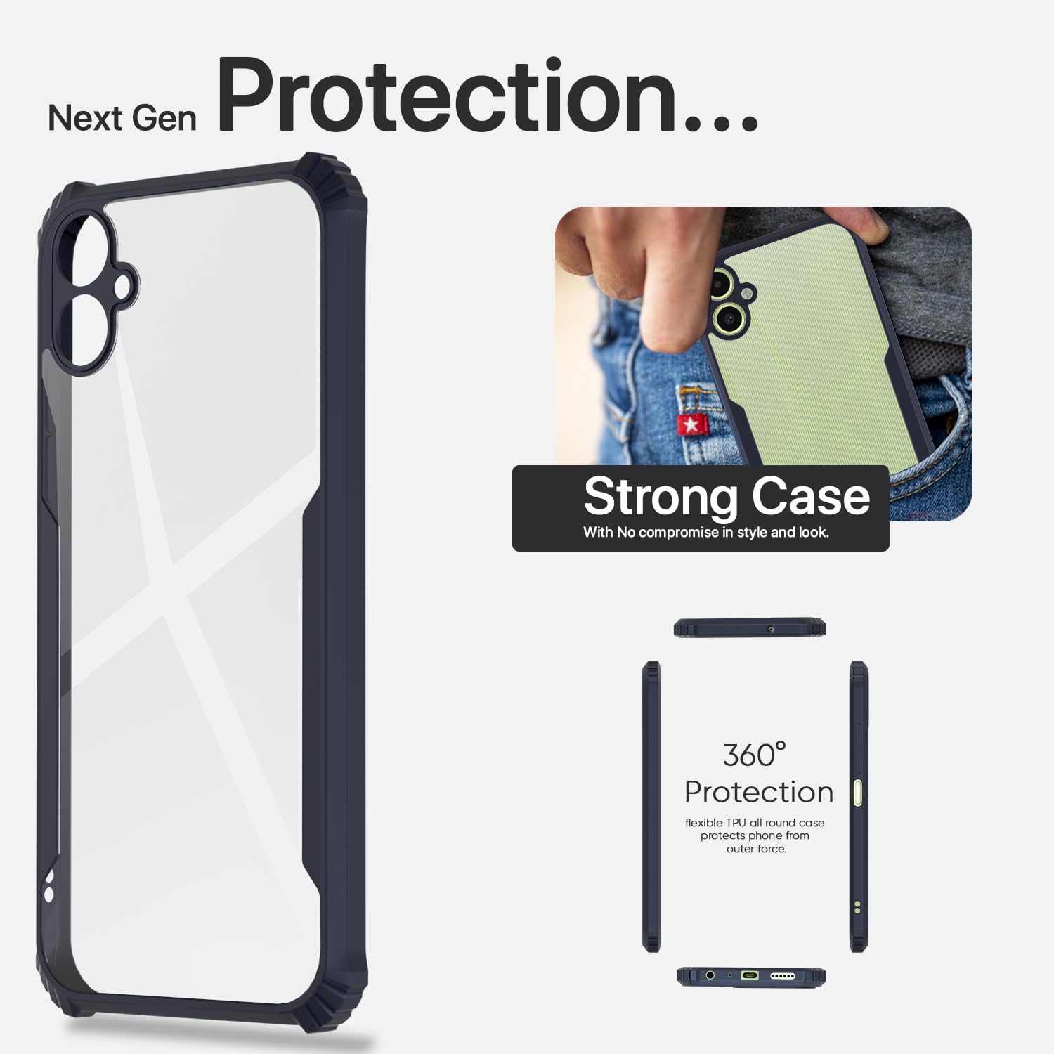Pikkme Samsung A06 Clear blue mobile cover – photo 6