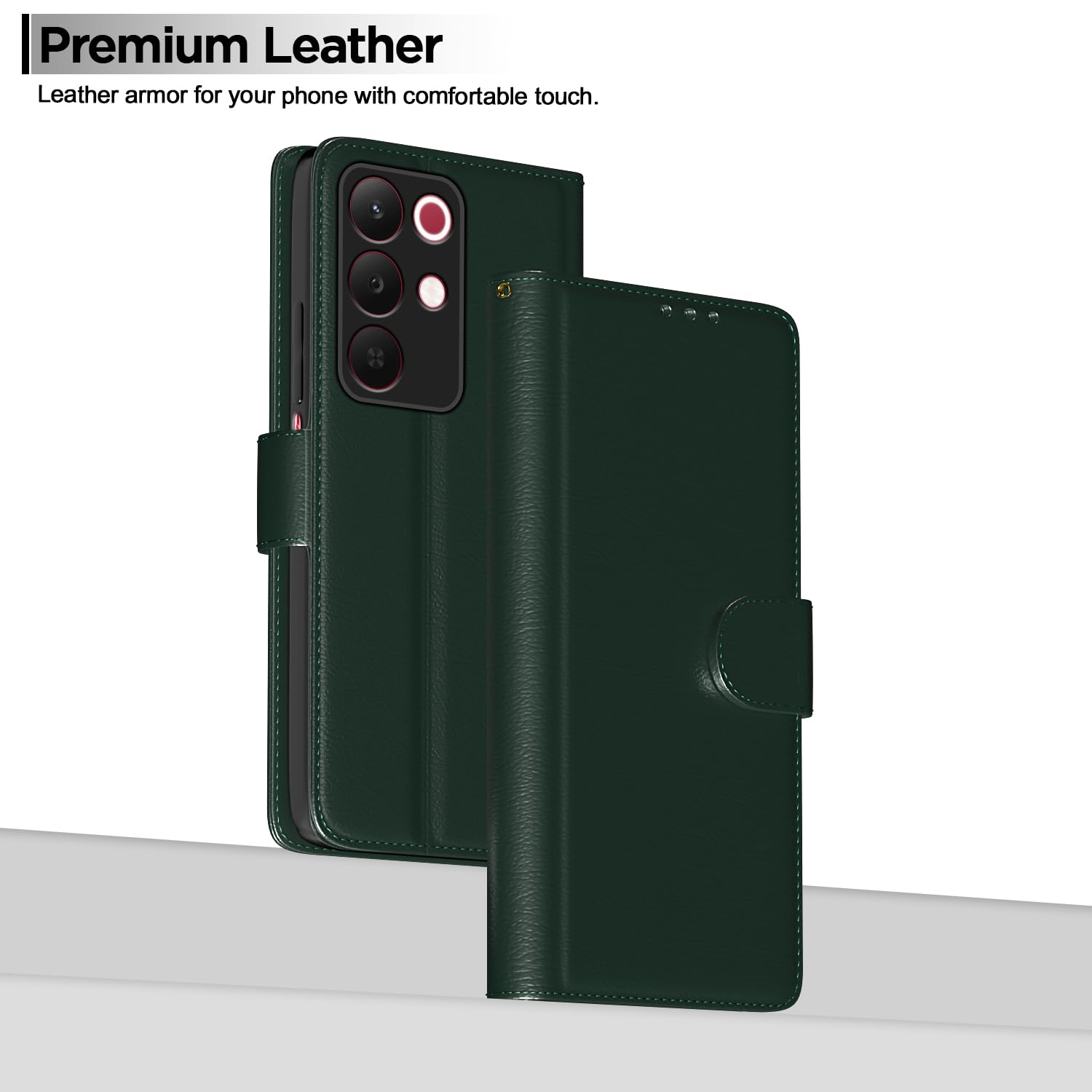 Pikkme green mobile flip cover for Realme Narzo 90X/C85/15X 5G – photo 2