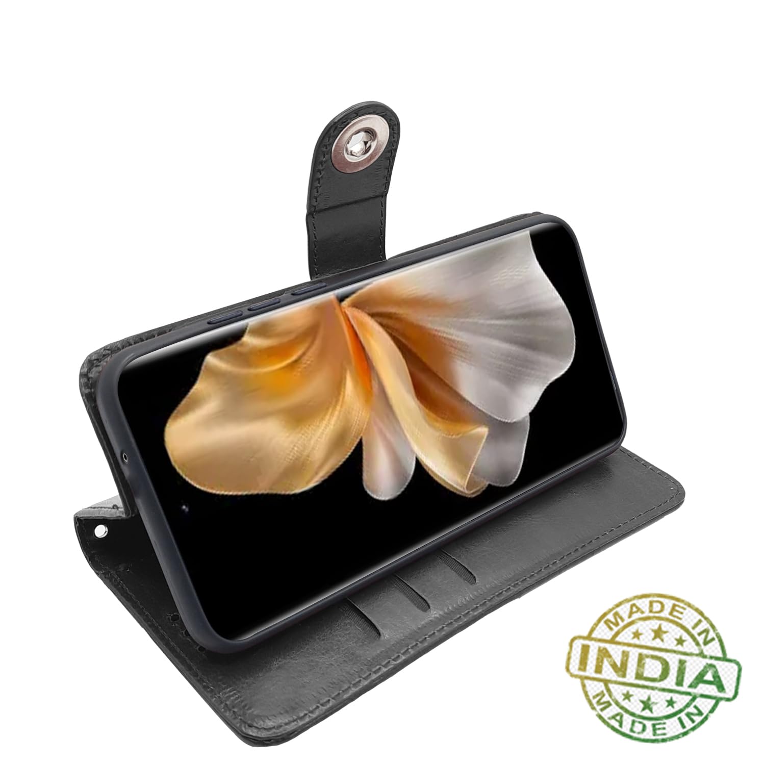 Black wallet flip cover for Vivo V30 Pro 5G – Pikkme – photo 5