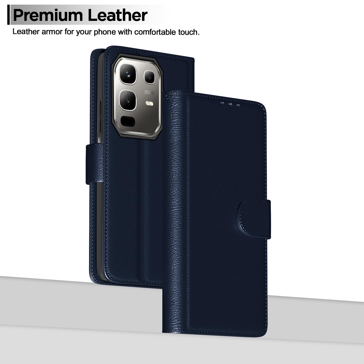 Pikkme Infinix Note 50x 5G Vintage Flip Cover (Blue)