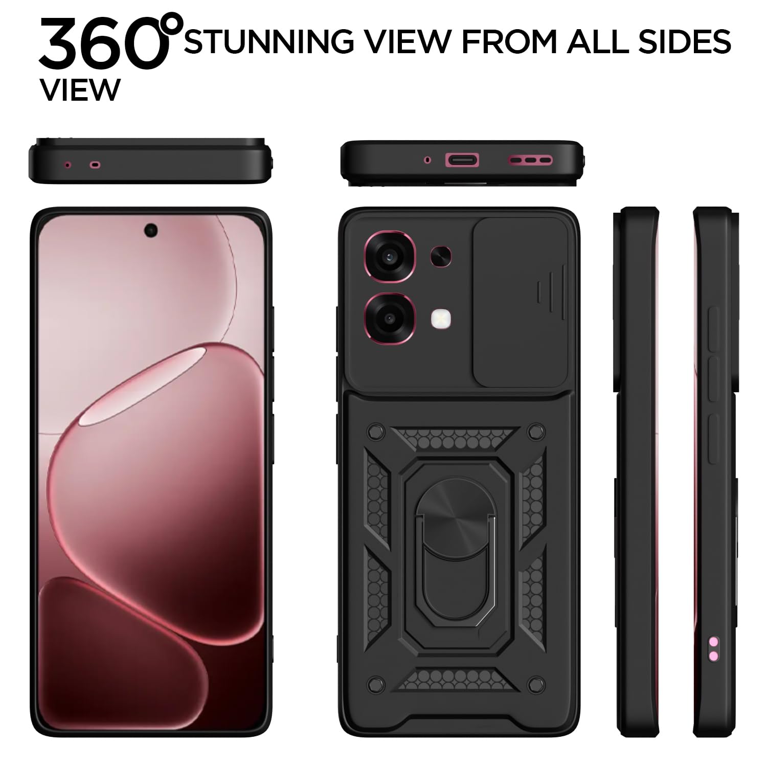 Oppo F31 5G/F33 5G/360 D10 Camera Shield back cover in black by Pikkme – photo 5