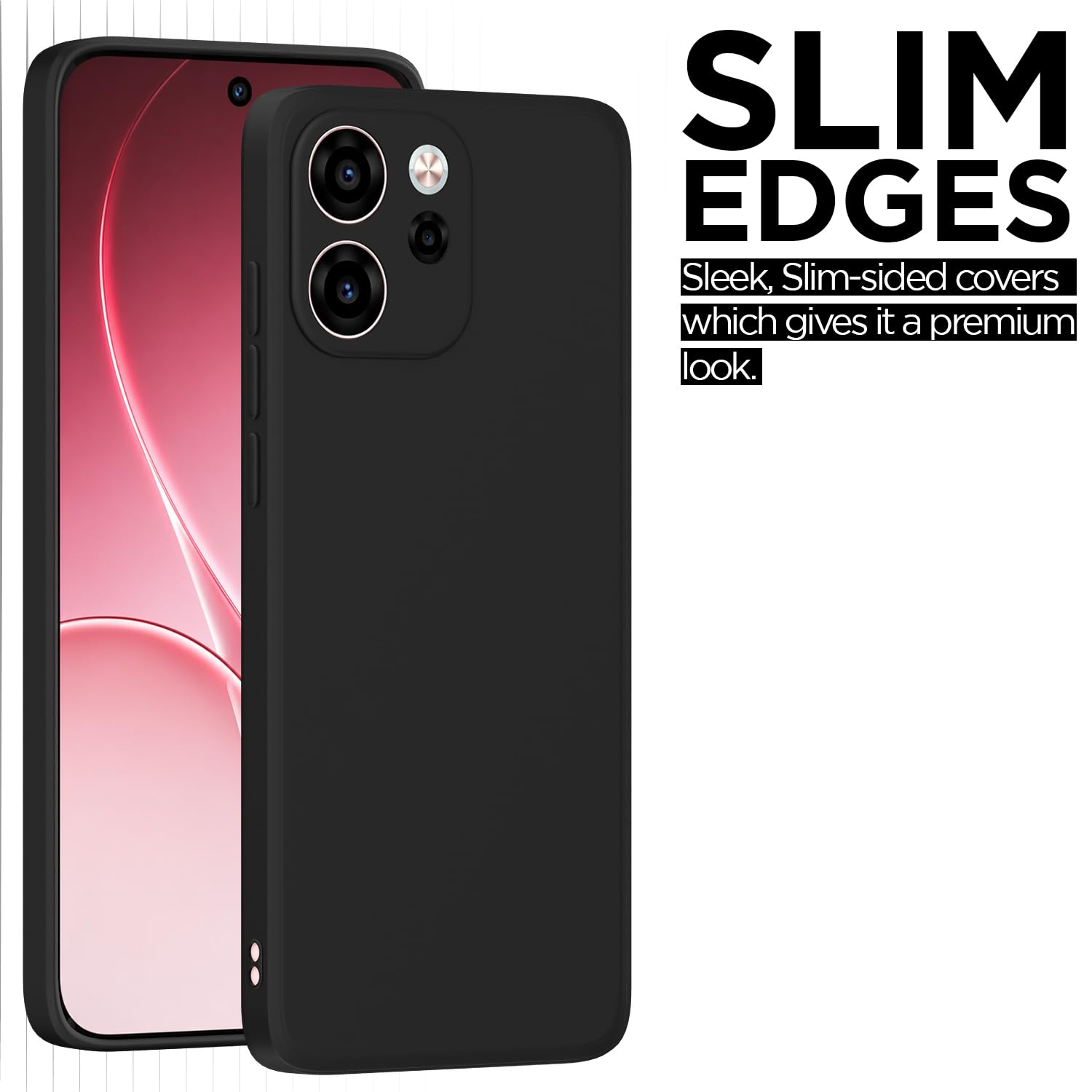 Oppo Reno 15F 5G Matte mobile cover in black by Pikkme – photo 6