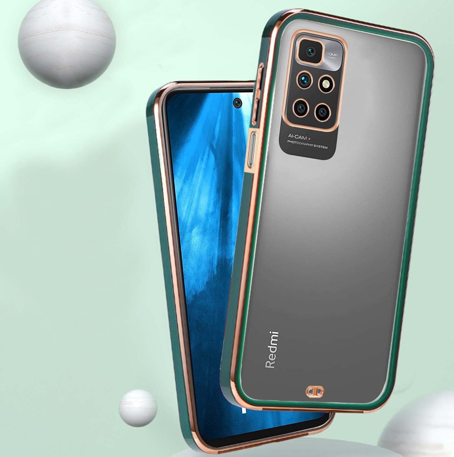 Redmi 10 Prime mobile cover in green by Pikkme – photo 3