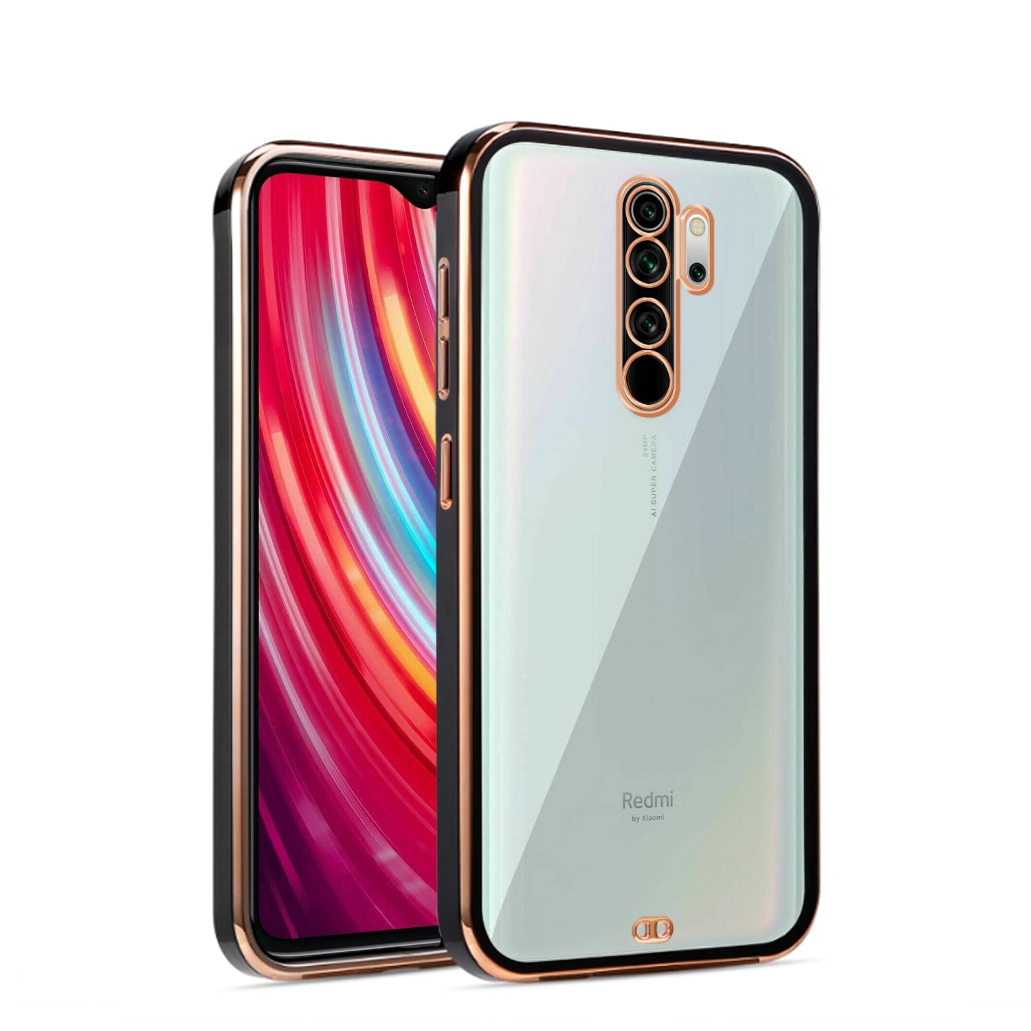 Black mobile back cover for Redmi Note 8 Pro – Pikkme