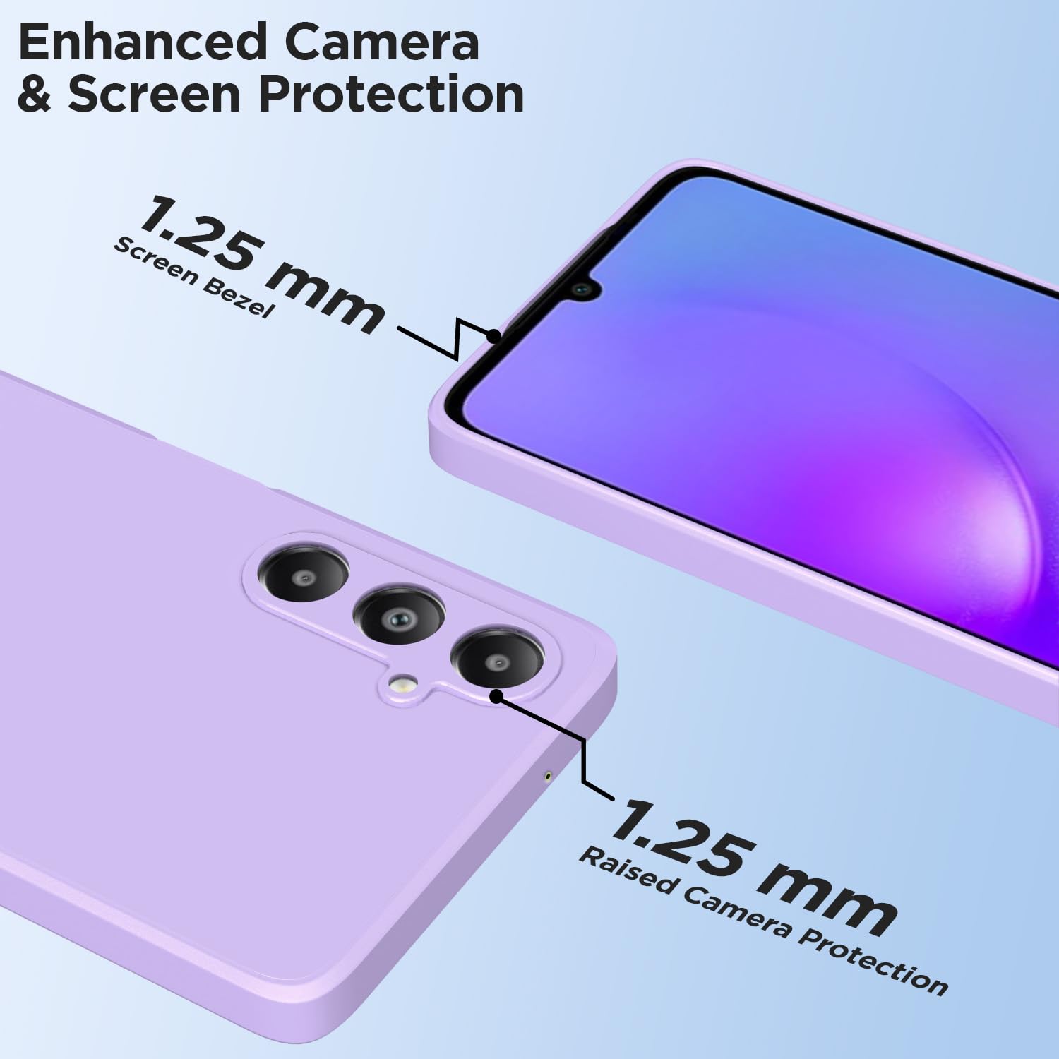 Pikkme Samsung Galaxy A05s Liquid Silicone Back Cover | Purple