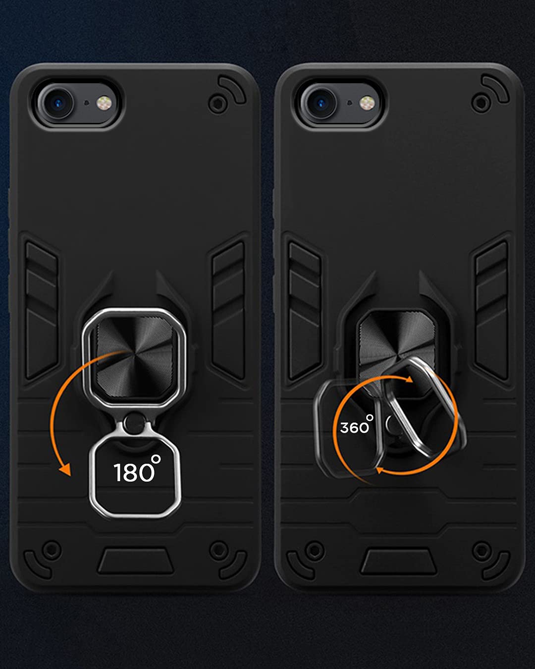 Pikkme black D5 Tough Armor back cover for iPhone 7, iPhone 8 – photo 3