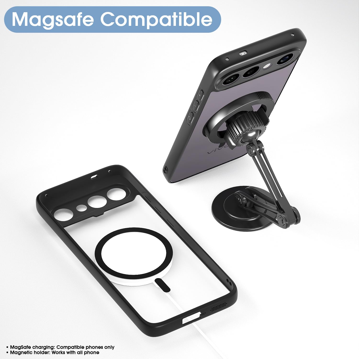 Pikkme black mag-safe MagSafe back cover for Vivo X300 FE 5G – photo 7
