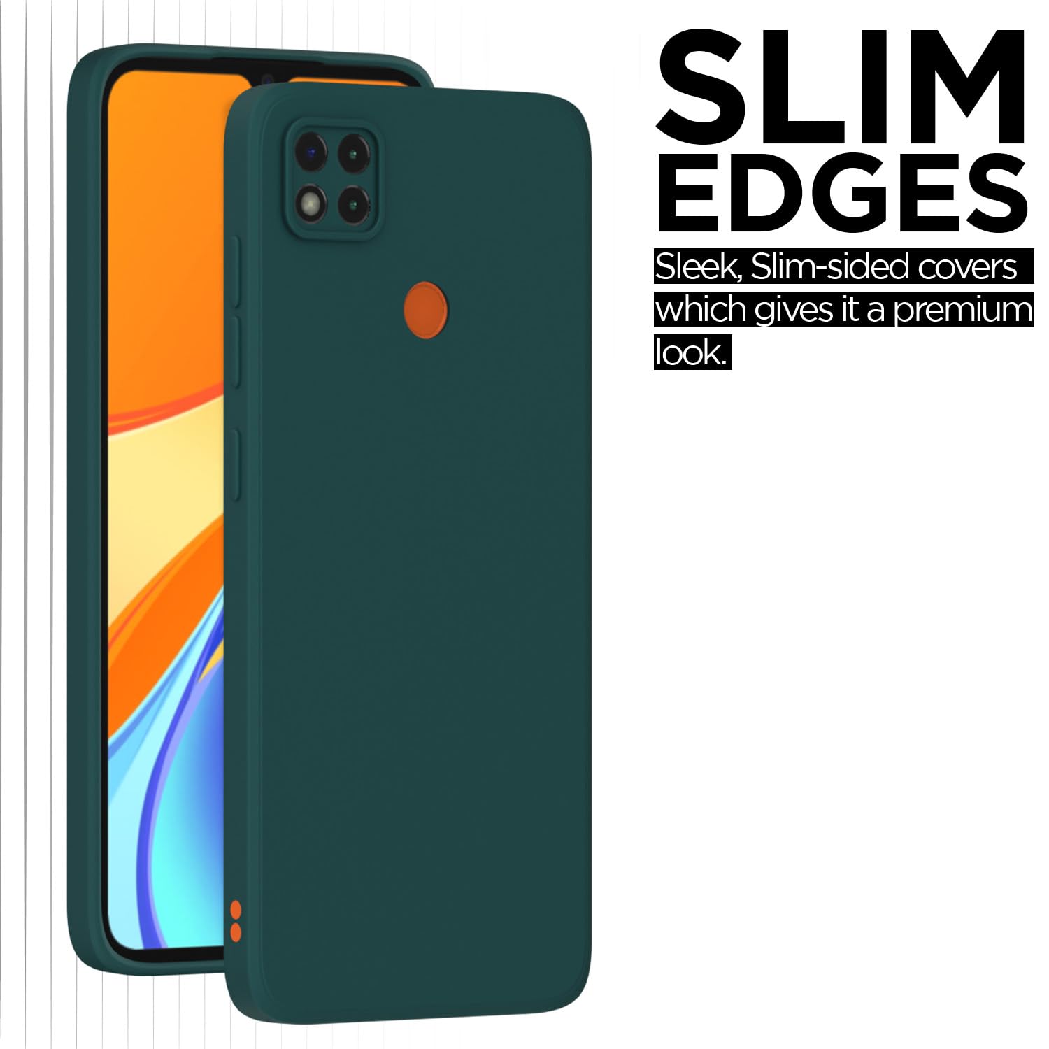 Pikkme Mi Redmi 10A / Redmi 9 / Redmi 9C / 9 Activ/Poco C31 Liquid Silicone Back Cover | Green